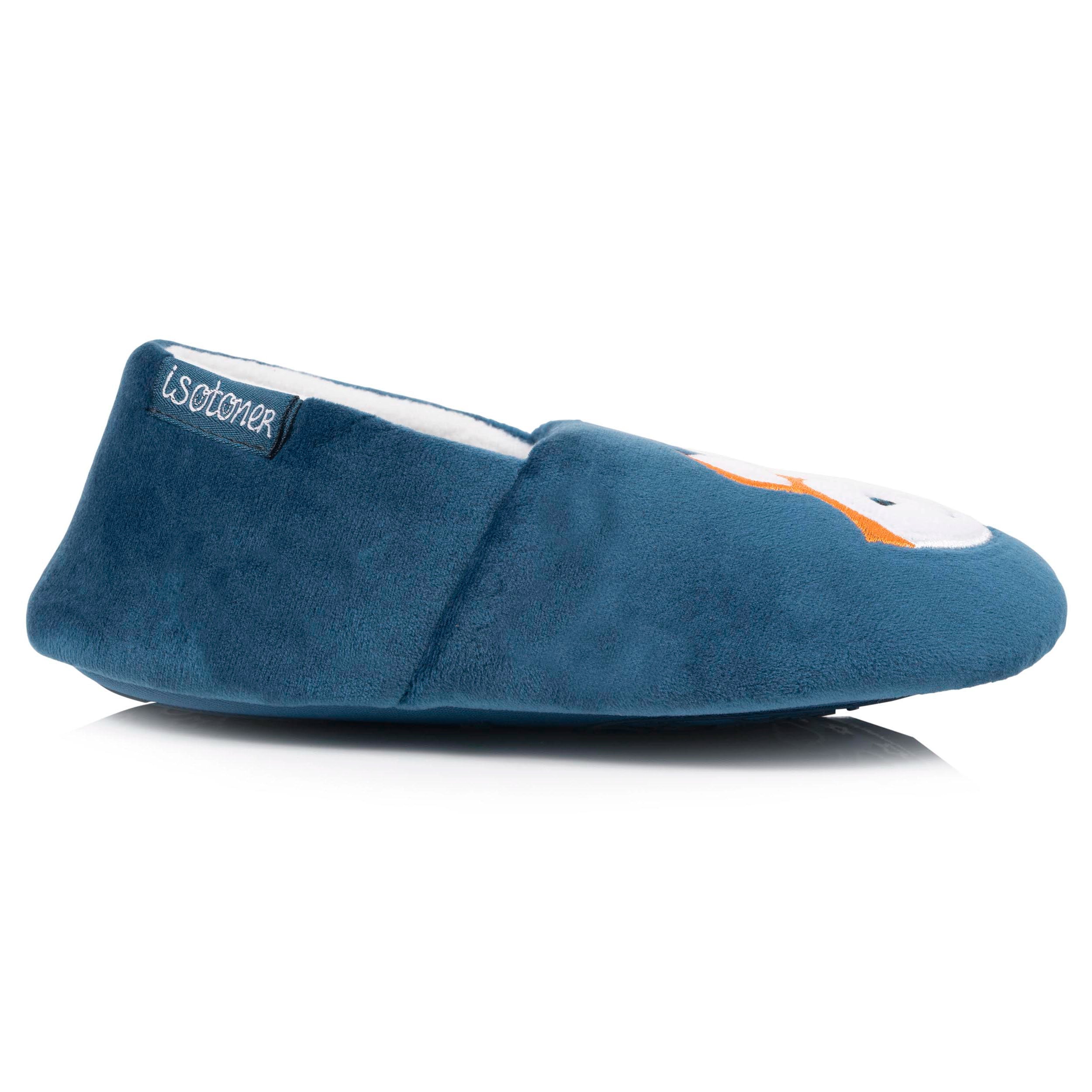 isotoner-chaussons-slippers-enfant-velours-renard-bleu image 8