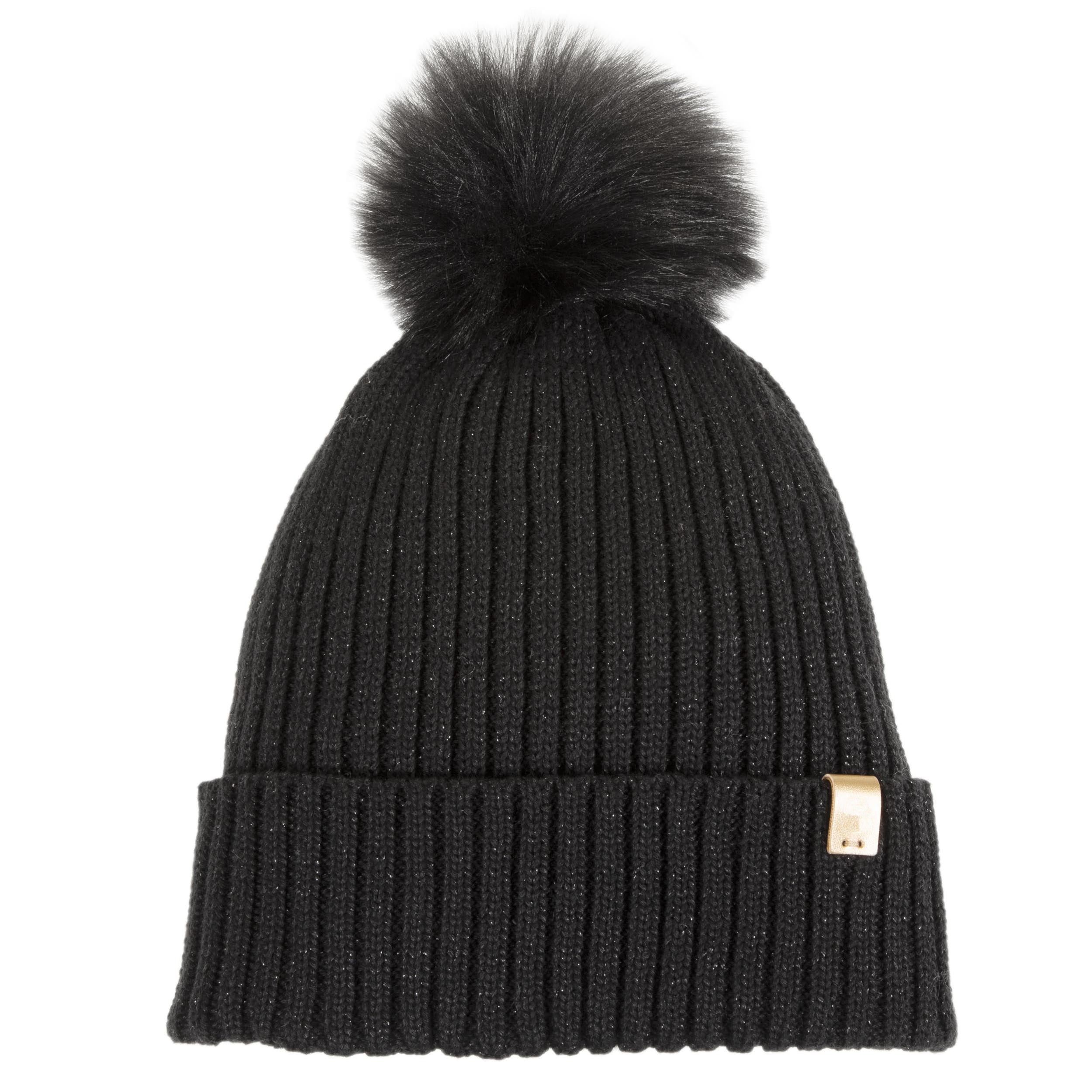 isotoner-bonnet-femme-maille-recycl-e-noir image 3