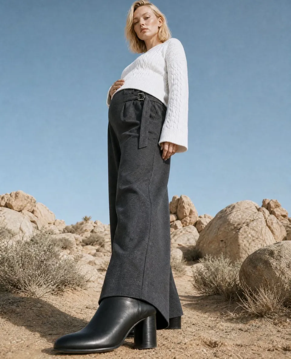 cache-c-ur-pantalon-de-maternit-cleo-gris image 1