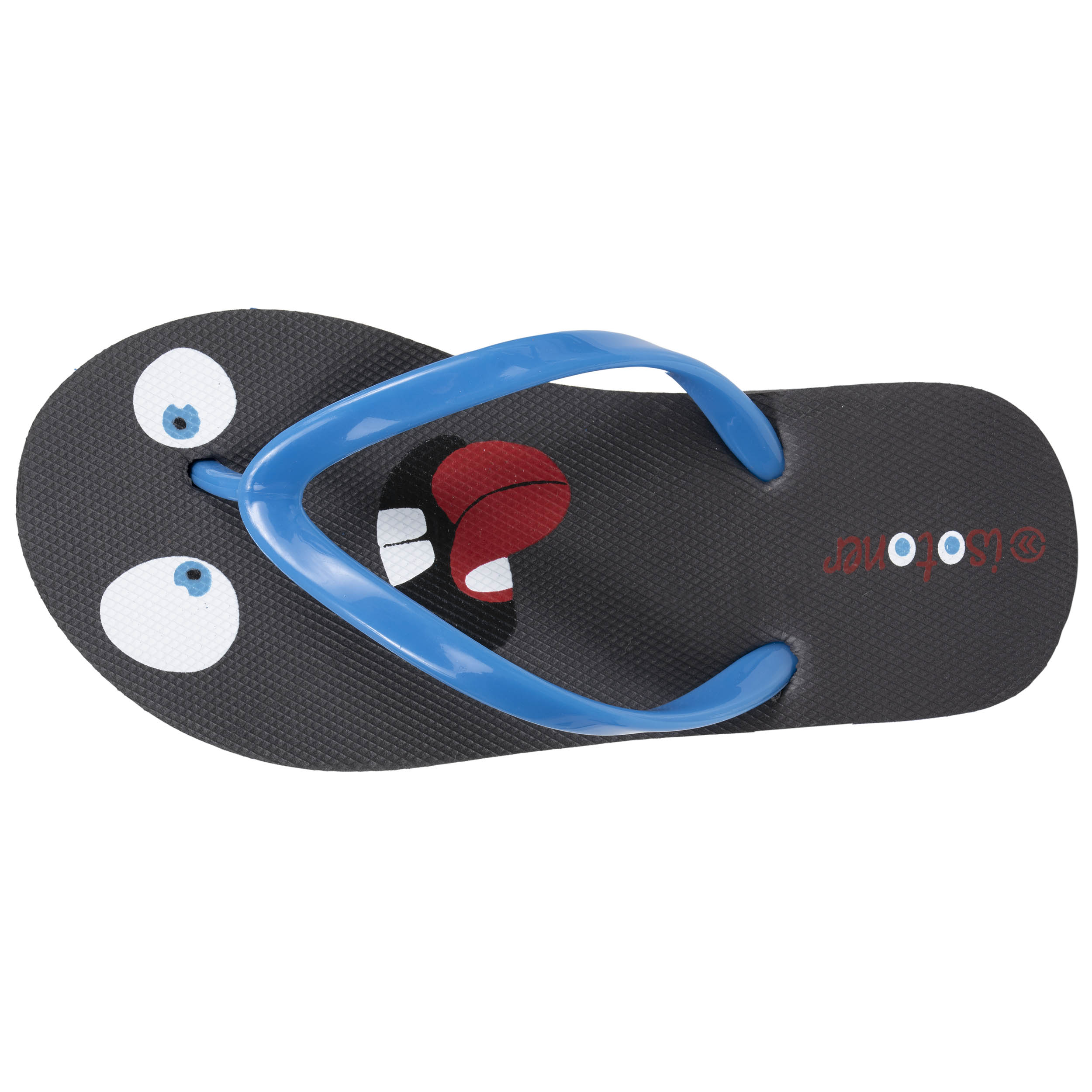 isotoner-tongs-enfant-monstre-gris-bleu image 2
