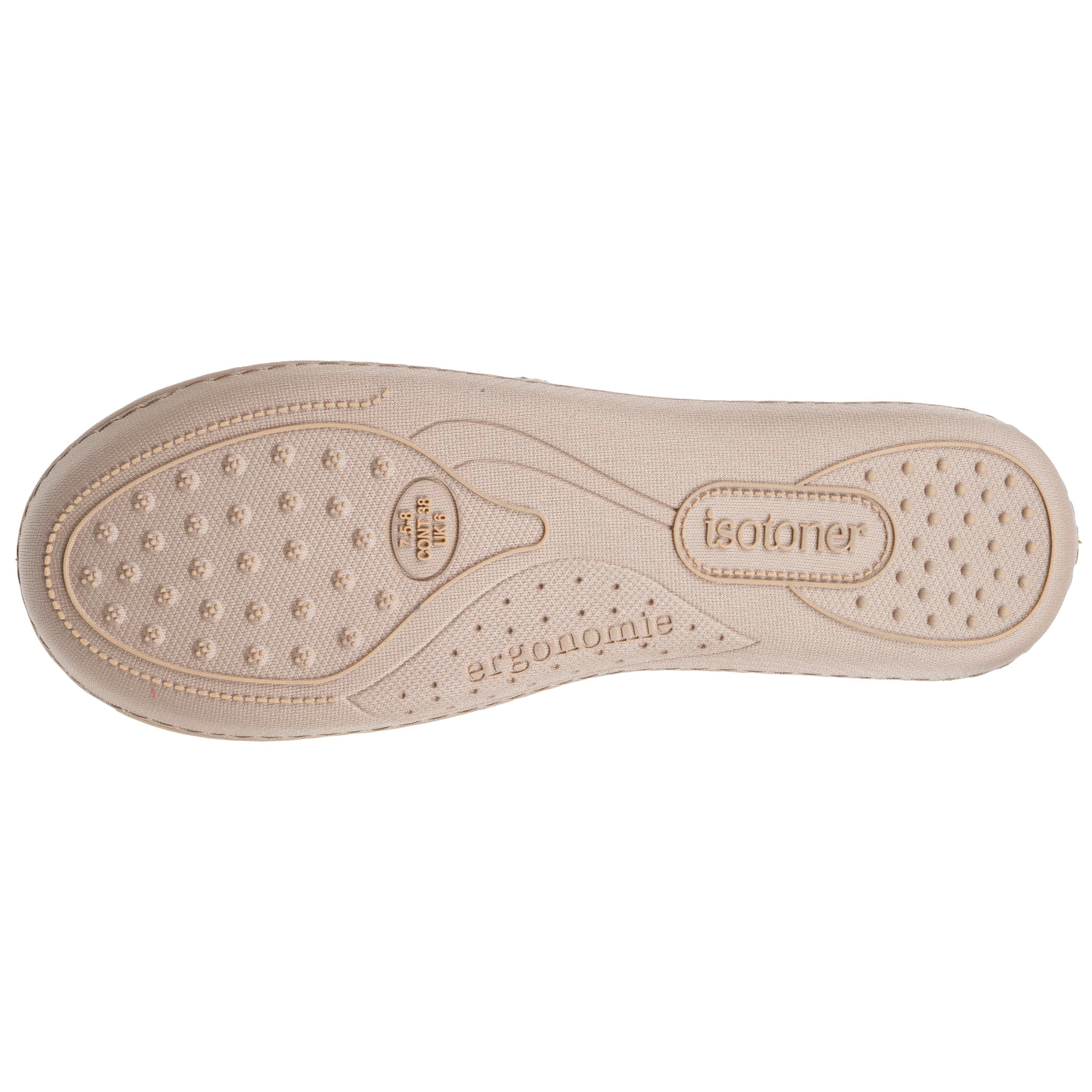 isotoner-chaussons-charentaises-femme-l-opard-beige image 5