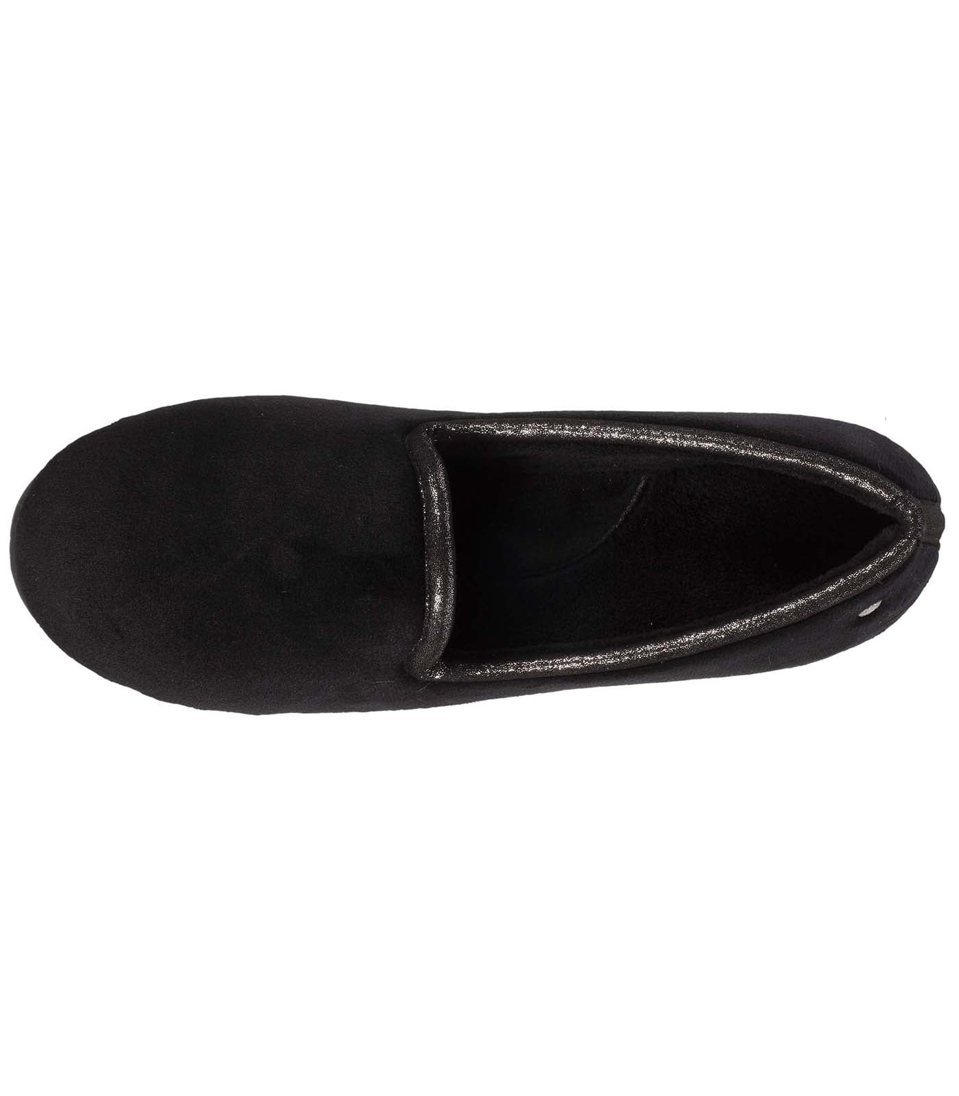 isotoner-chaussons-charentaises-femme-brillant-noir image 7