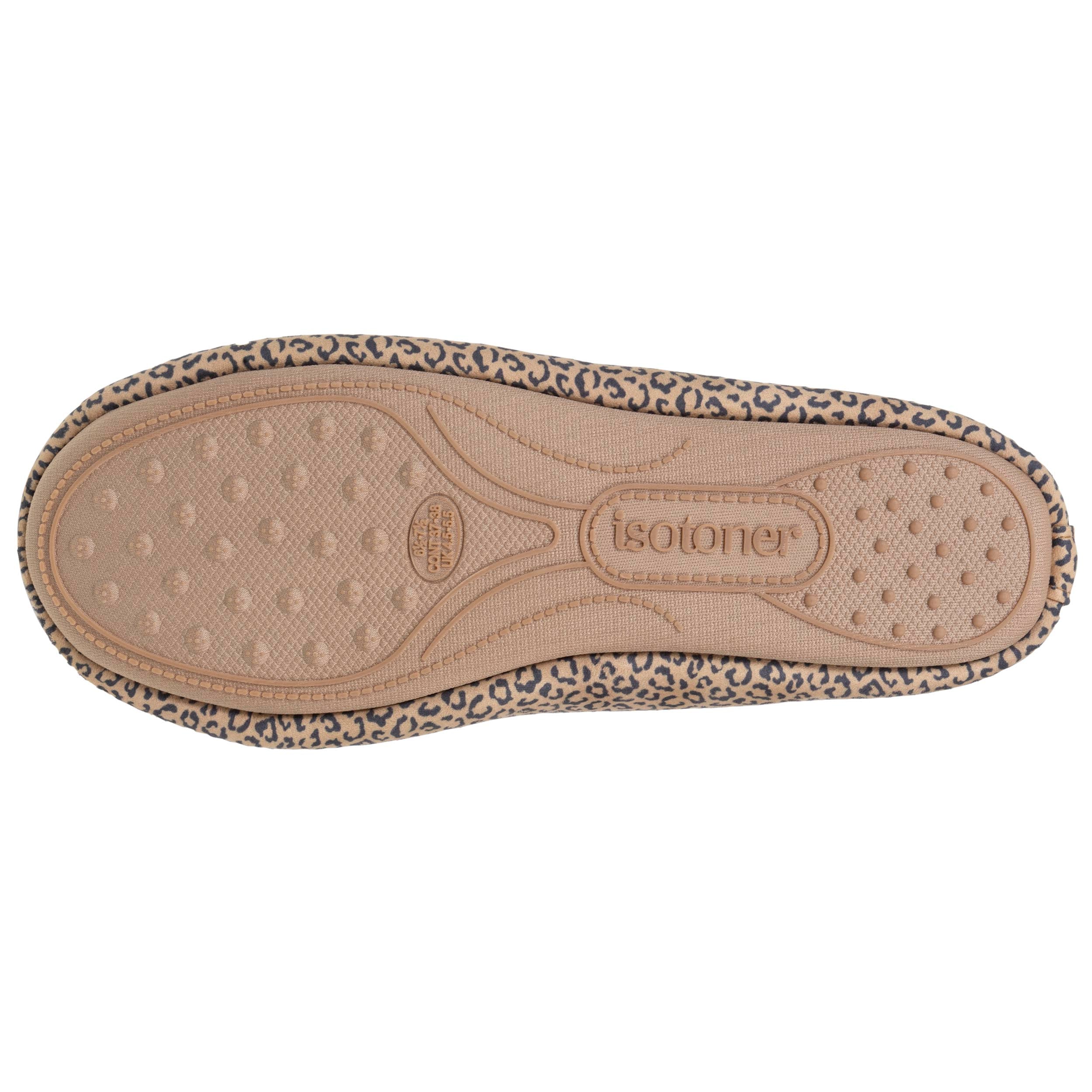 isotoner-chaussons-ballerines-femme-l-opard-m-moire-de-forme image 5