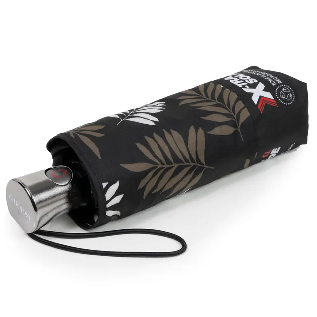 isotoner-parapluie-x-tra-solide-23-cm-feuille-kaki-auto image 1
