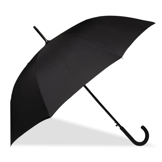 isotoner-parapluie-canne-auto-8-baleines-noir-ultra-d-perlant-recycl image 1