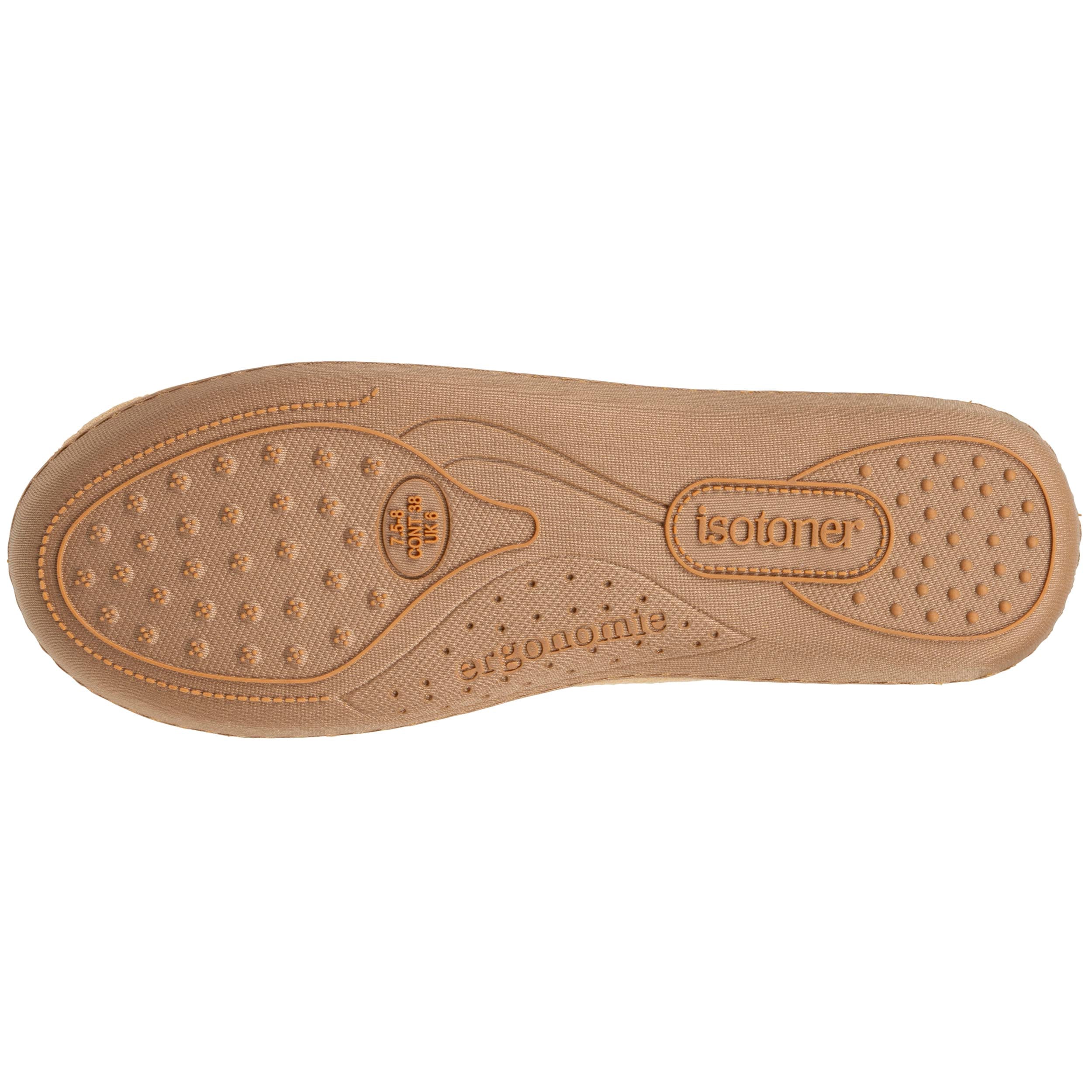 isotoner-bottillons-bas-femme-camel-su-dine image 4