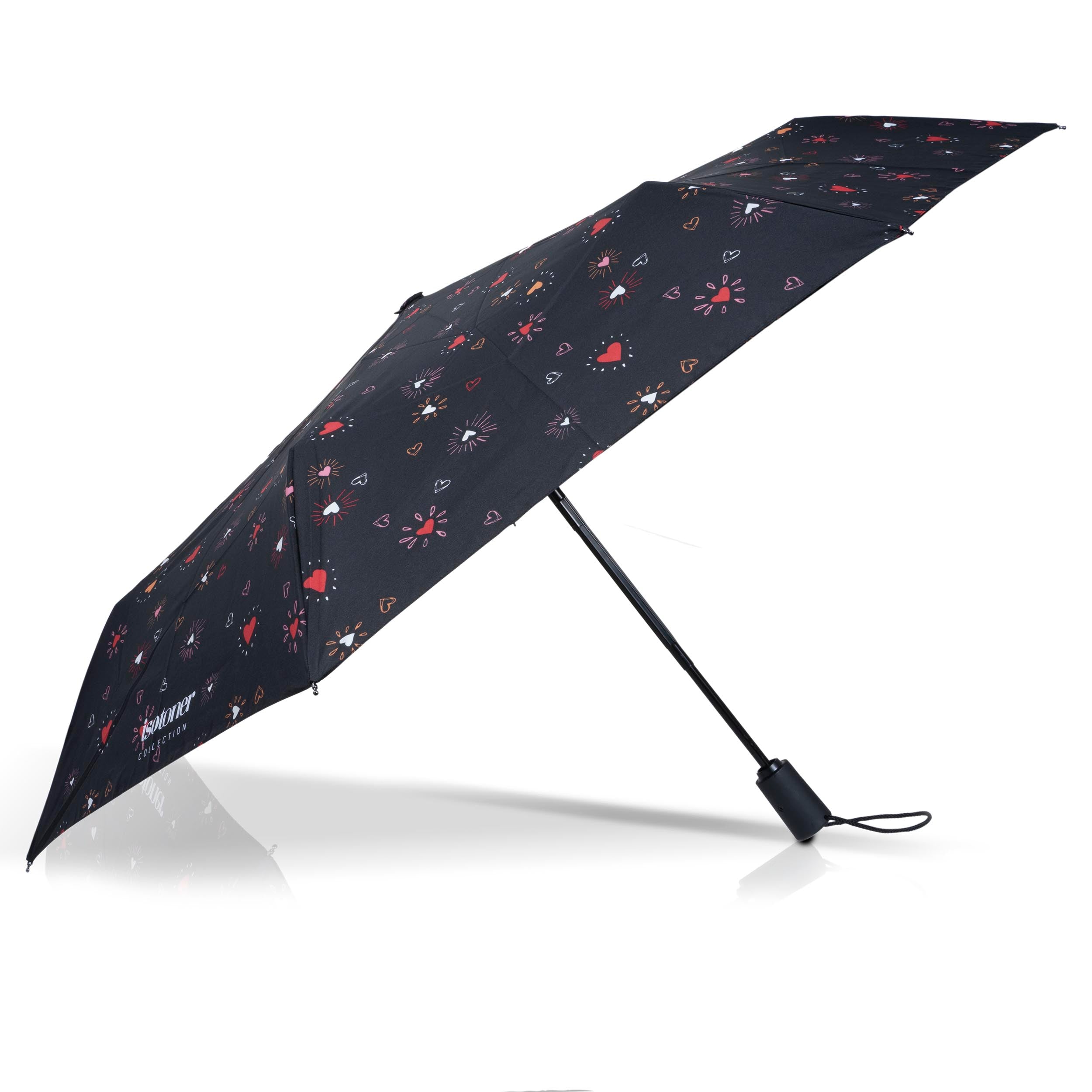 isotoner-parapluie-auto-c-ur-rouge-ouverture-automatique image 2