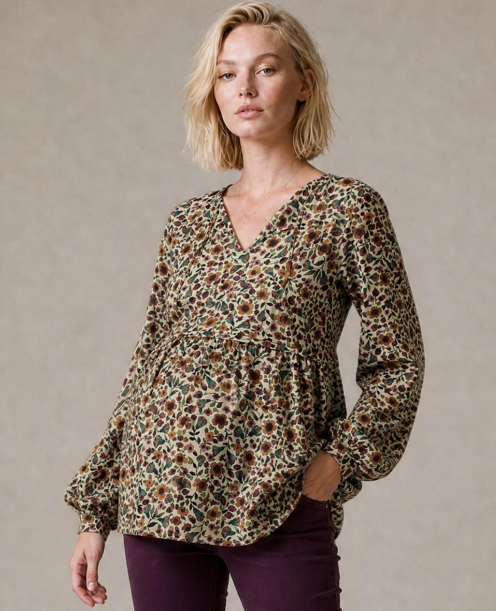 cache-c-ur-blouse-grossesse-et-allaitement-tess-multicolore image 2