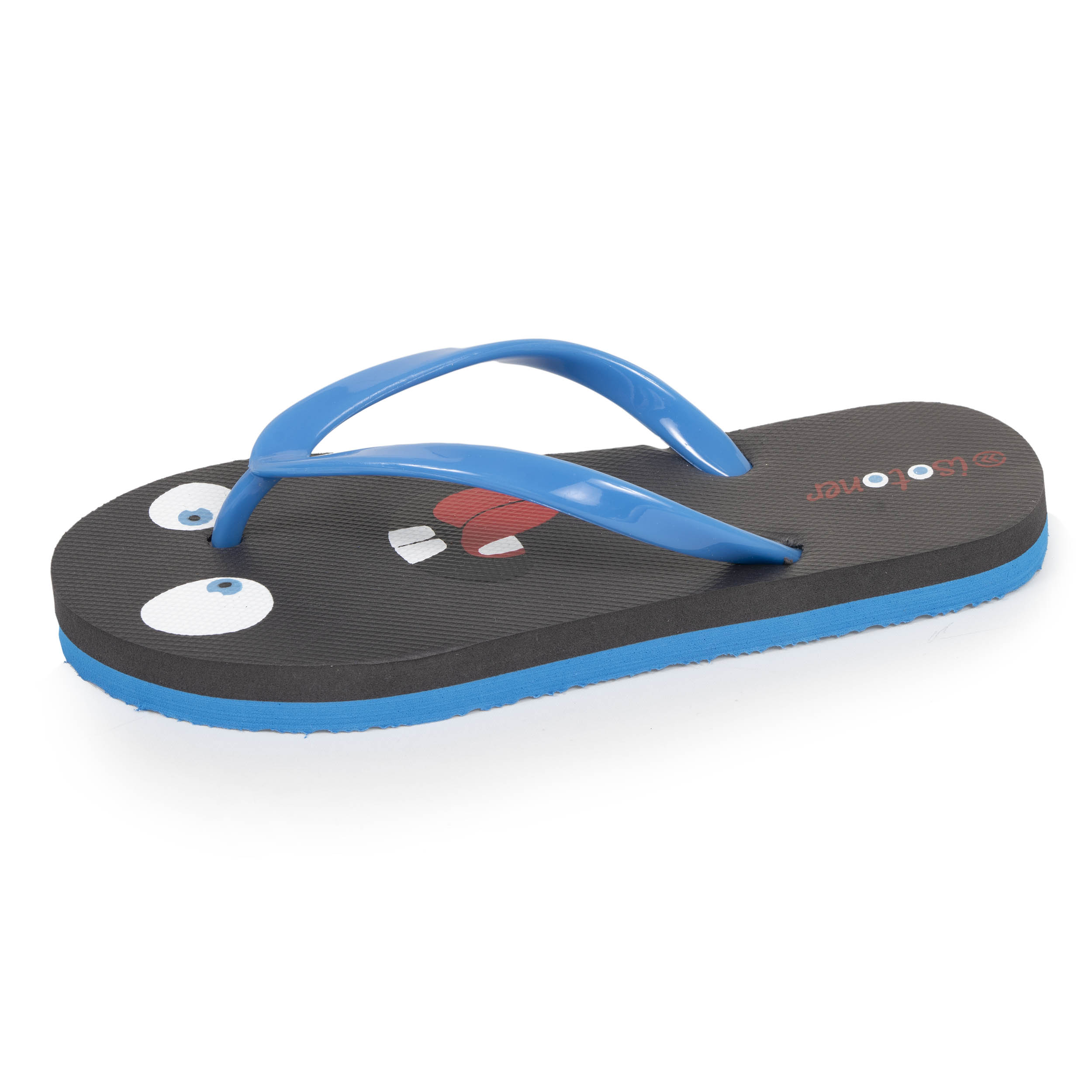 isotoner-tongs-enfant-monstre-gris-bleu image 1