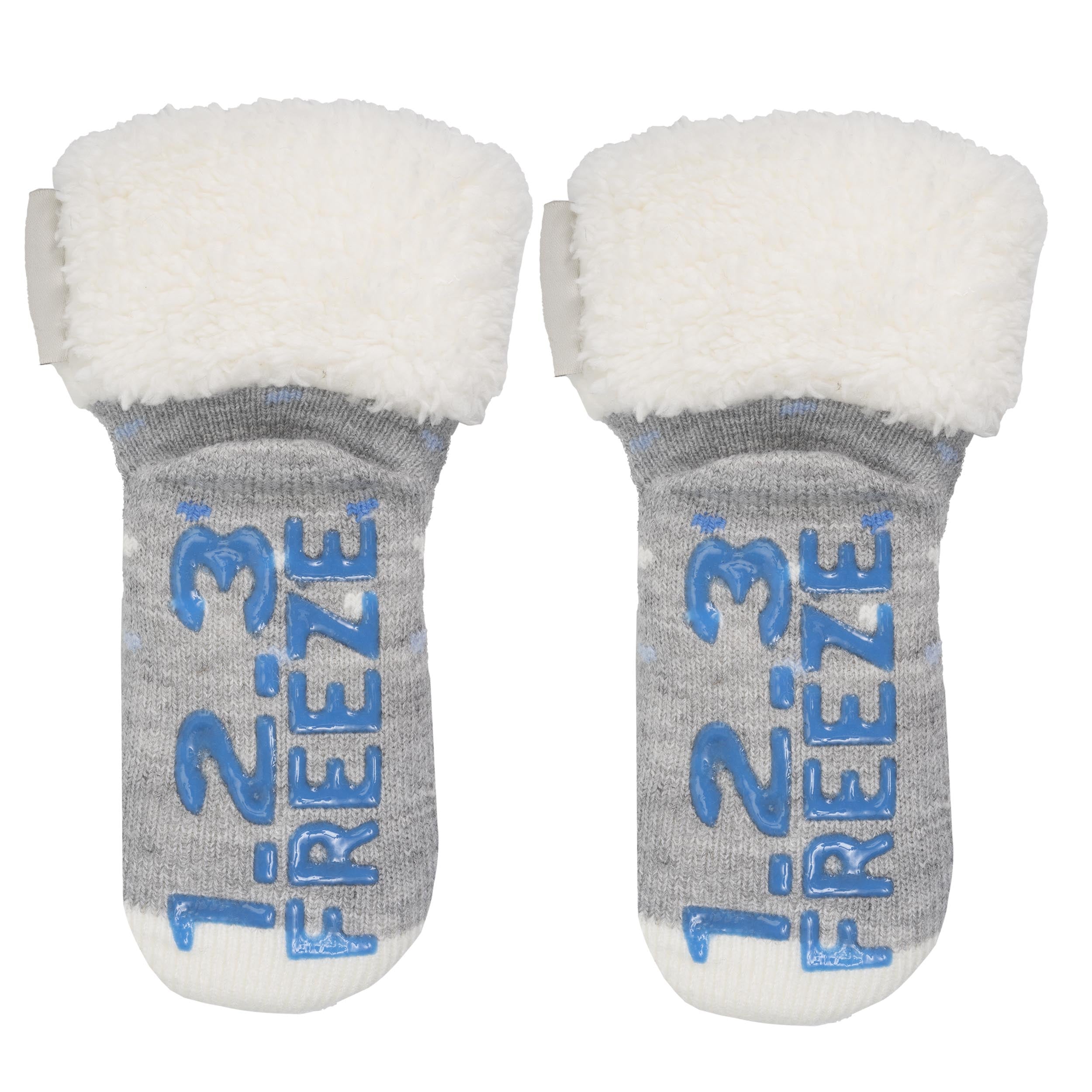 isotoner-chaussettes-fourr-es-enfant-gris-chin-pingouin-antid-rapantes image 3
