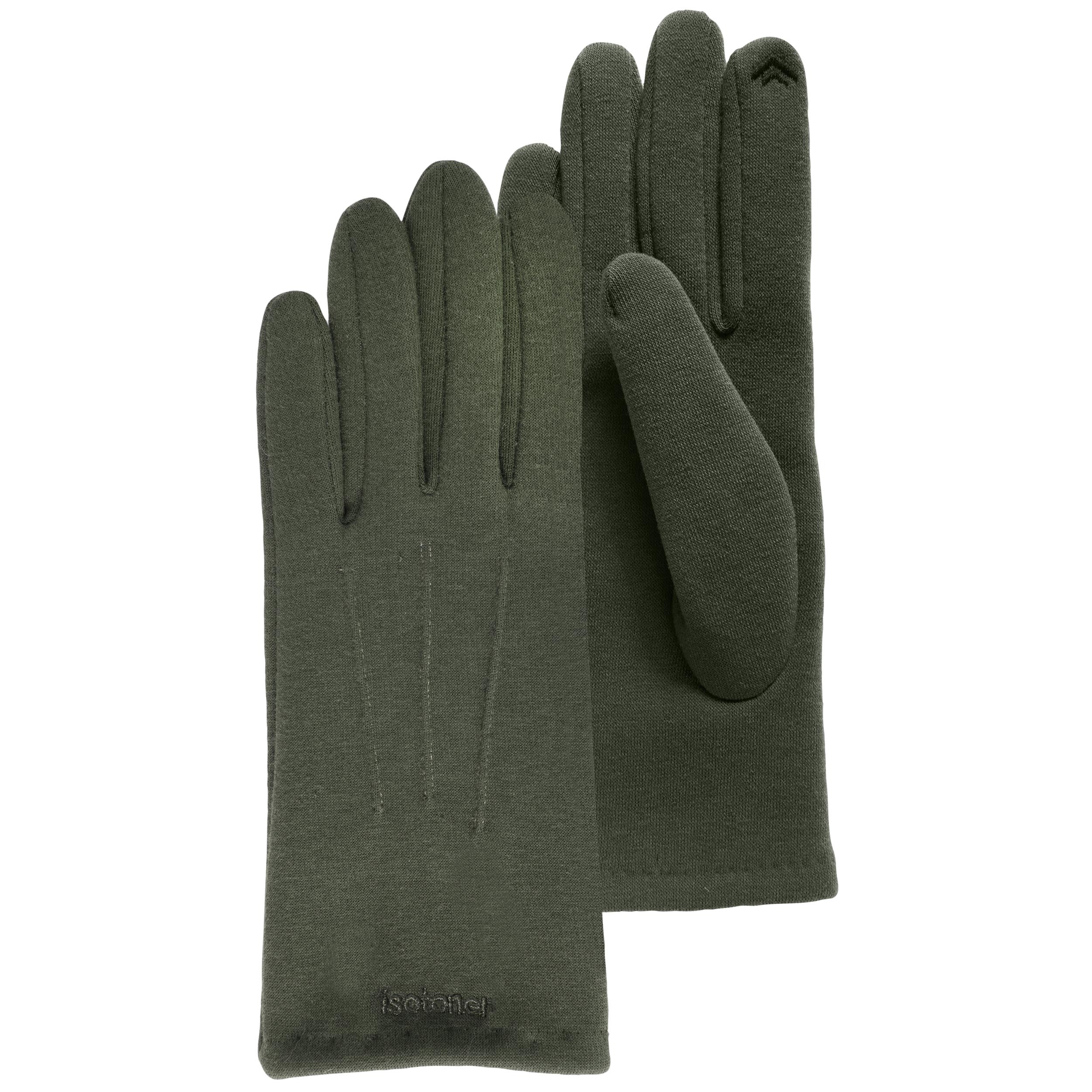 isotoner-gants-femme-tissu-doux-chaud-vert image 1
