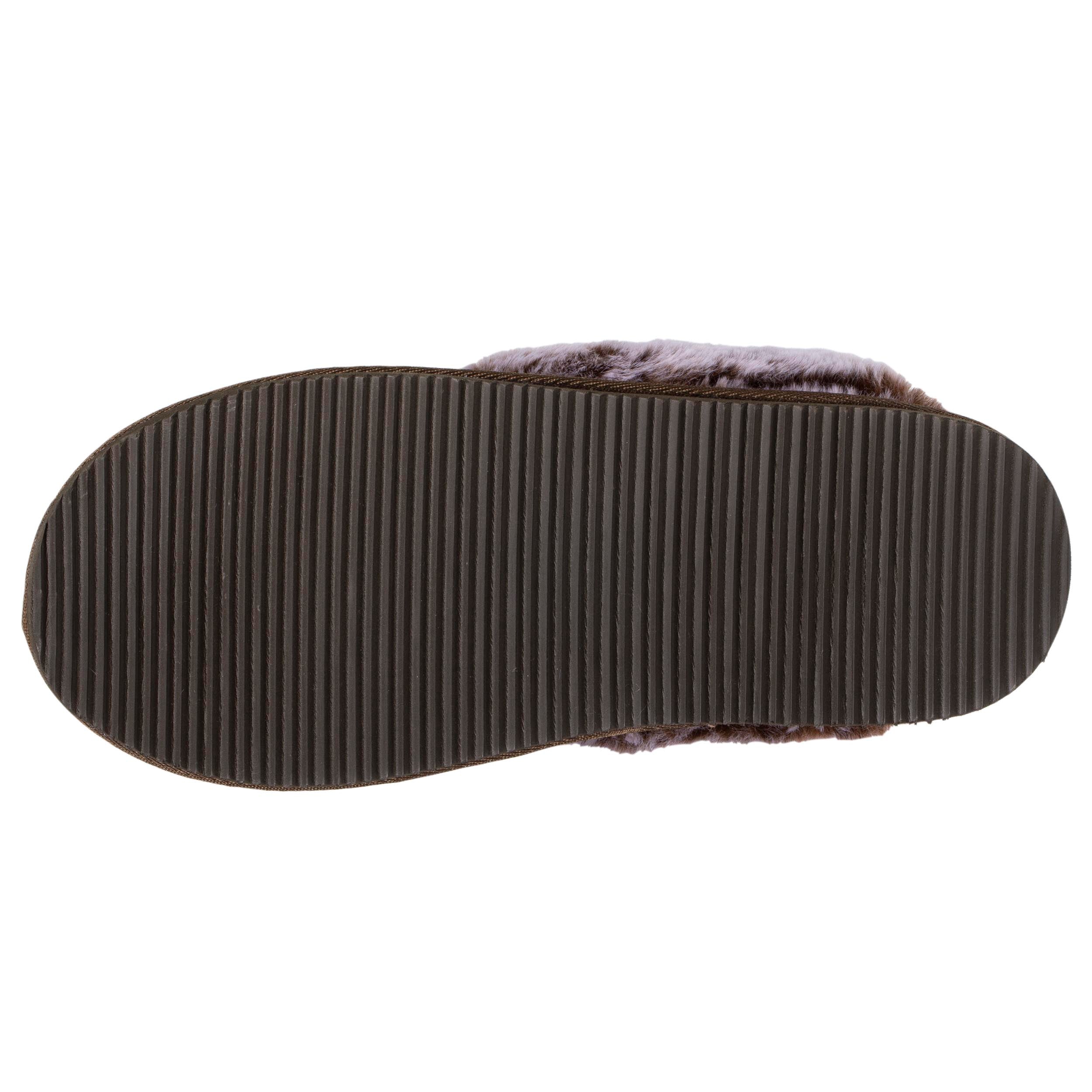 isotoner-chaussons-mules-en-cuir-femme-kaki image 5
