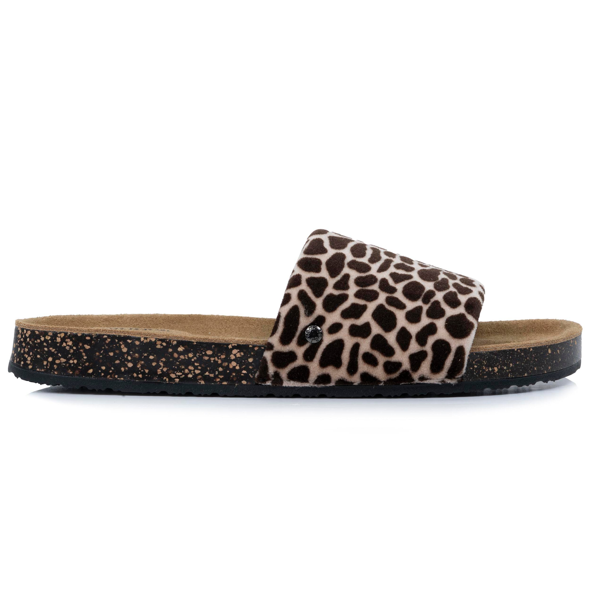 isotoner-chaussons-mules-femme-girafe-semelle-cuir image 8