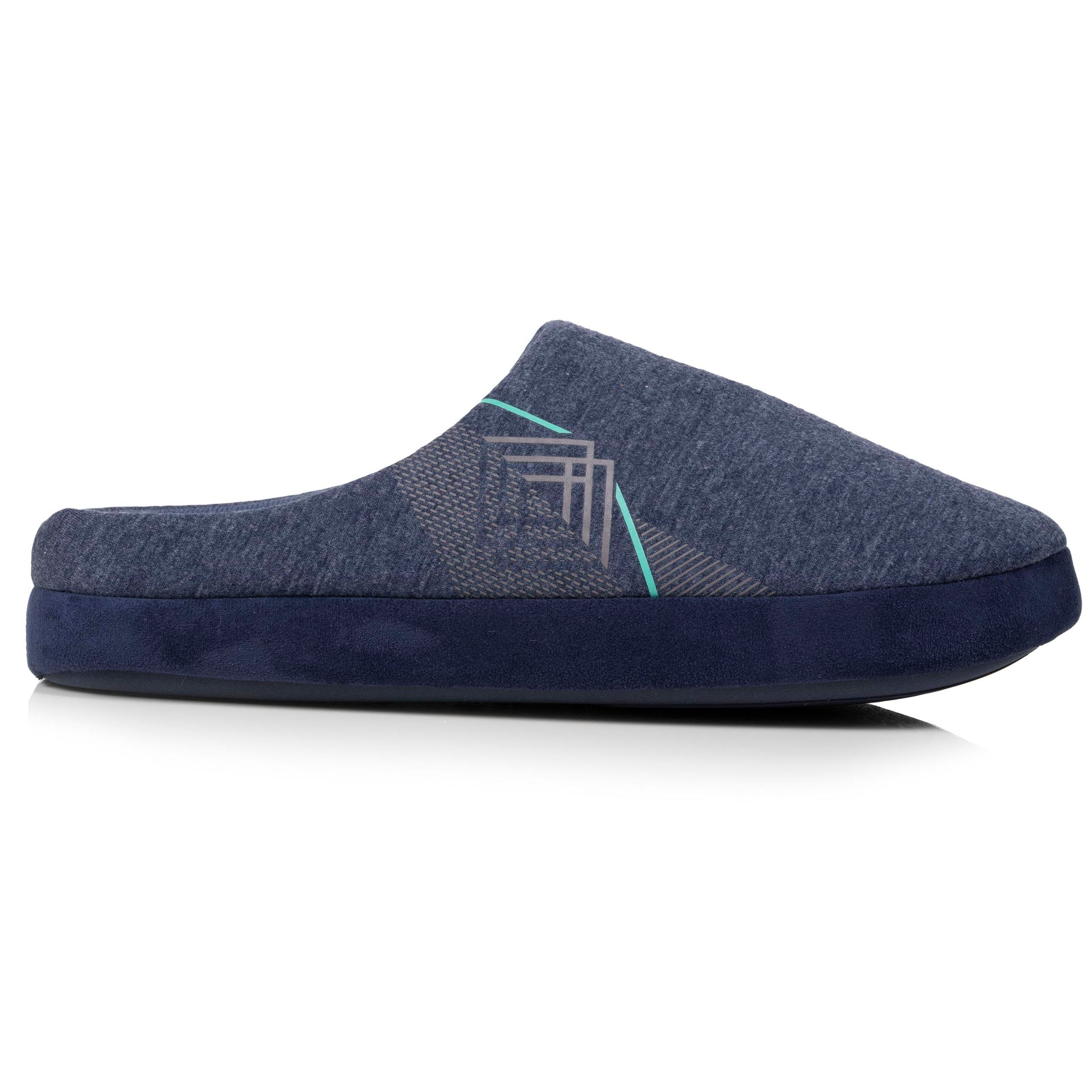 isotoner-chaussons-mules-homme-marine-chin-diamant image 8