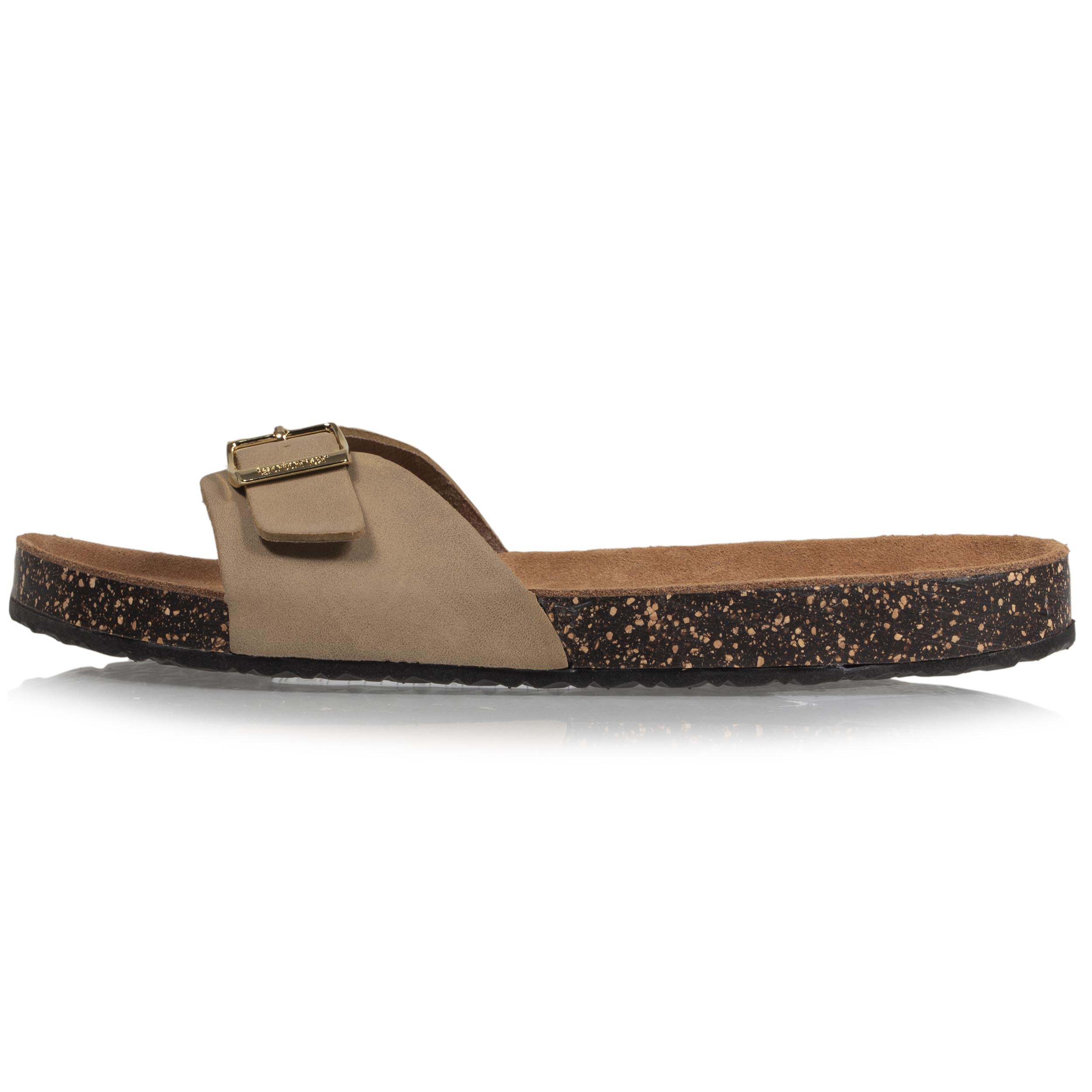 isotoner-mules-sandales-femme-simple-bride-taupe-everywear-confort image 4