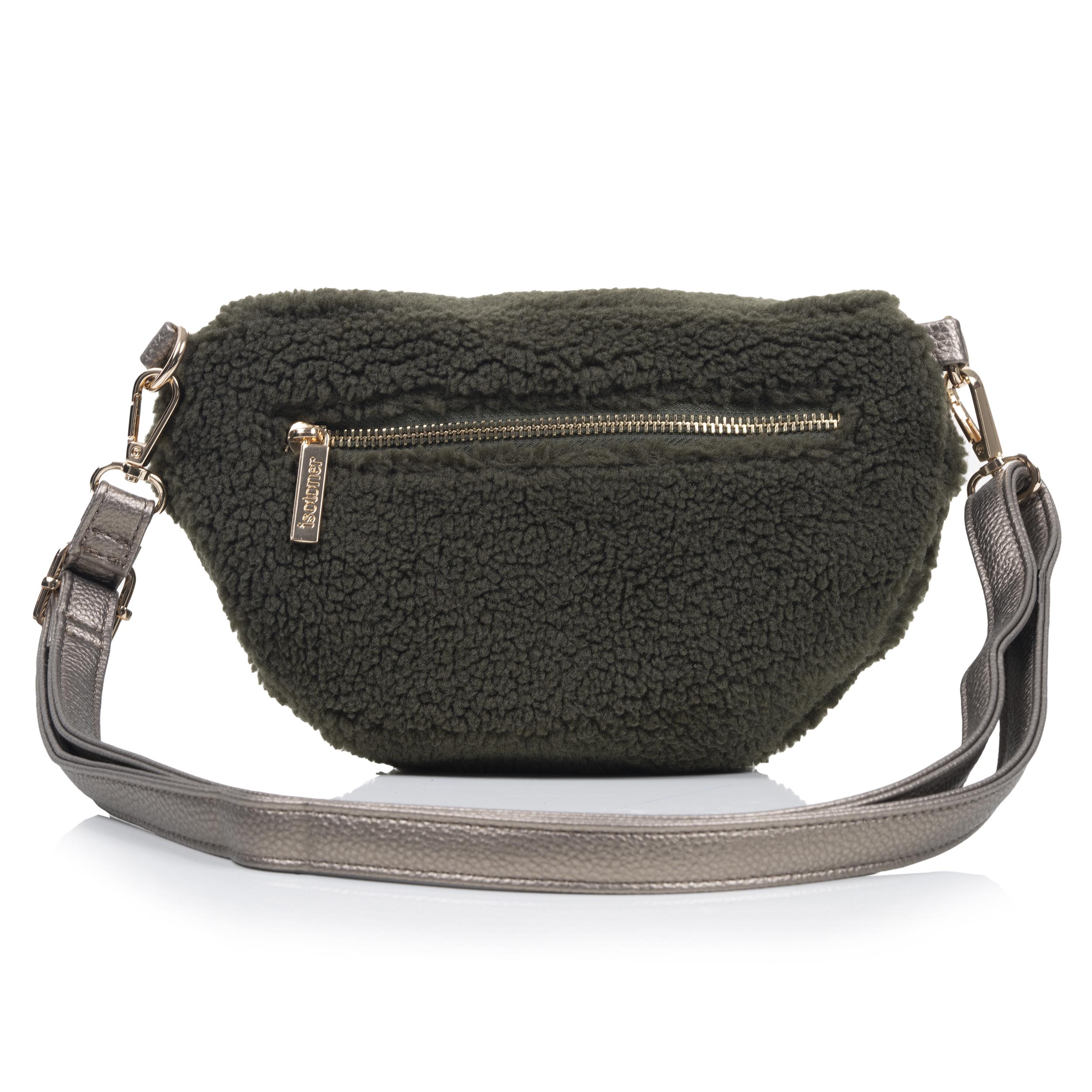 isotoner-sac-banane-sherpa-femme-kaki image 3