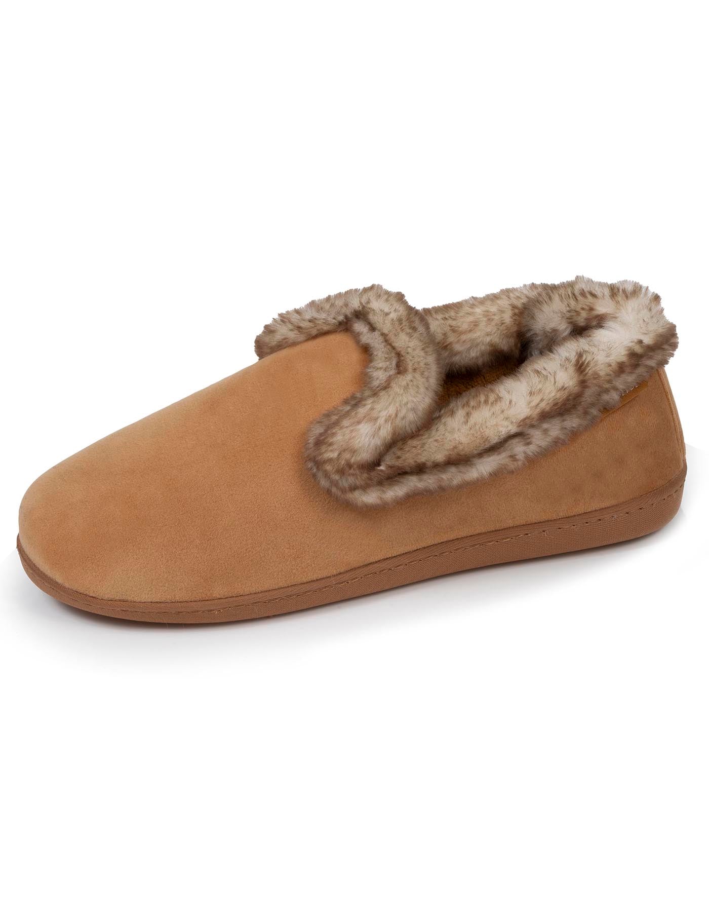 isotoner-chaussons-charentaises-femme-taupe-fourrure image 6