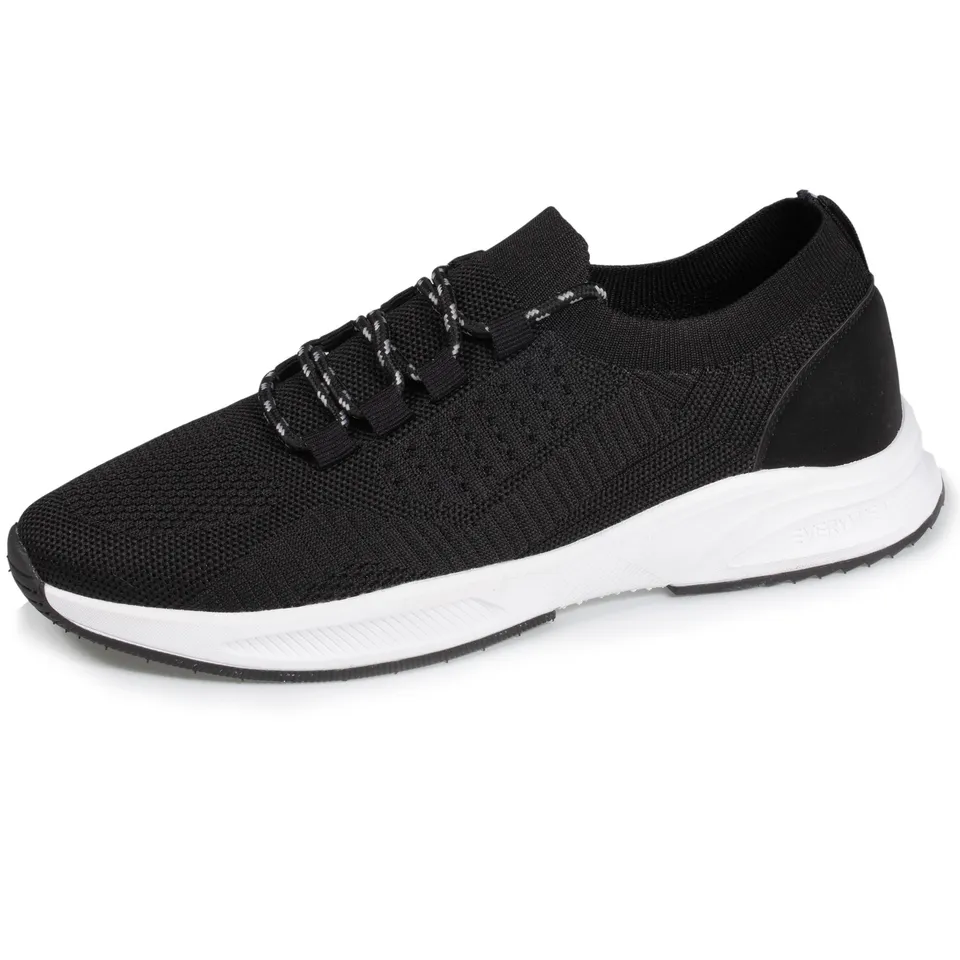 isotoner-baskets-confort-homme-slip-on-lacets-noir-everywear image 1