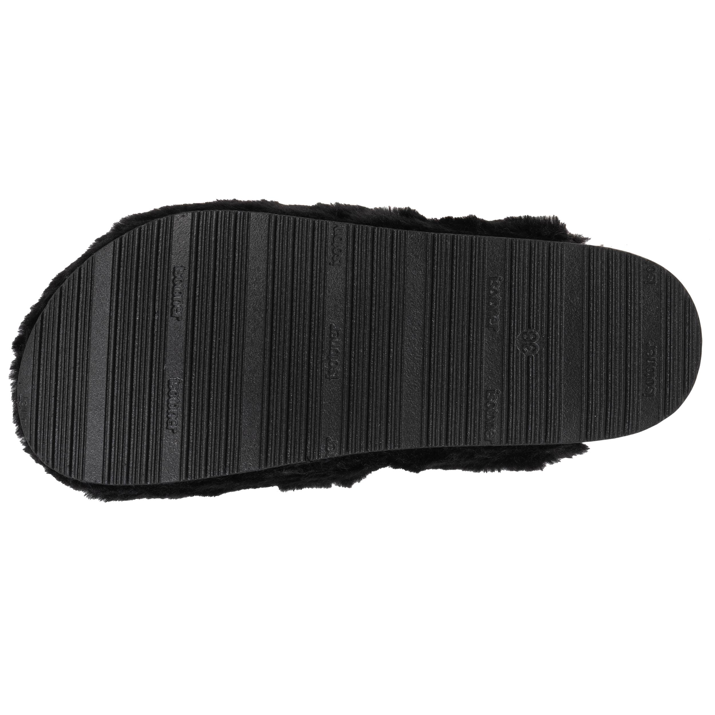 isotoner-chaussons-sabots-femme-noir-fourrure-m-moire-de-forme image 4