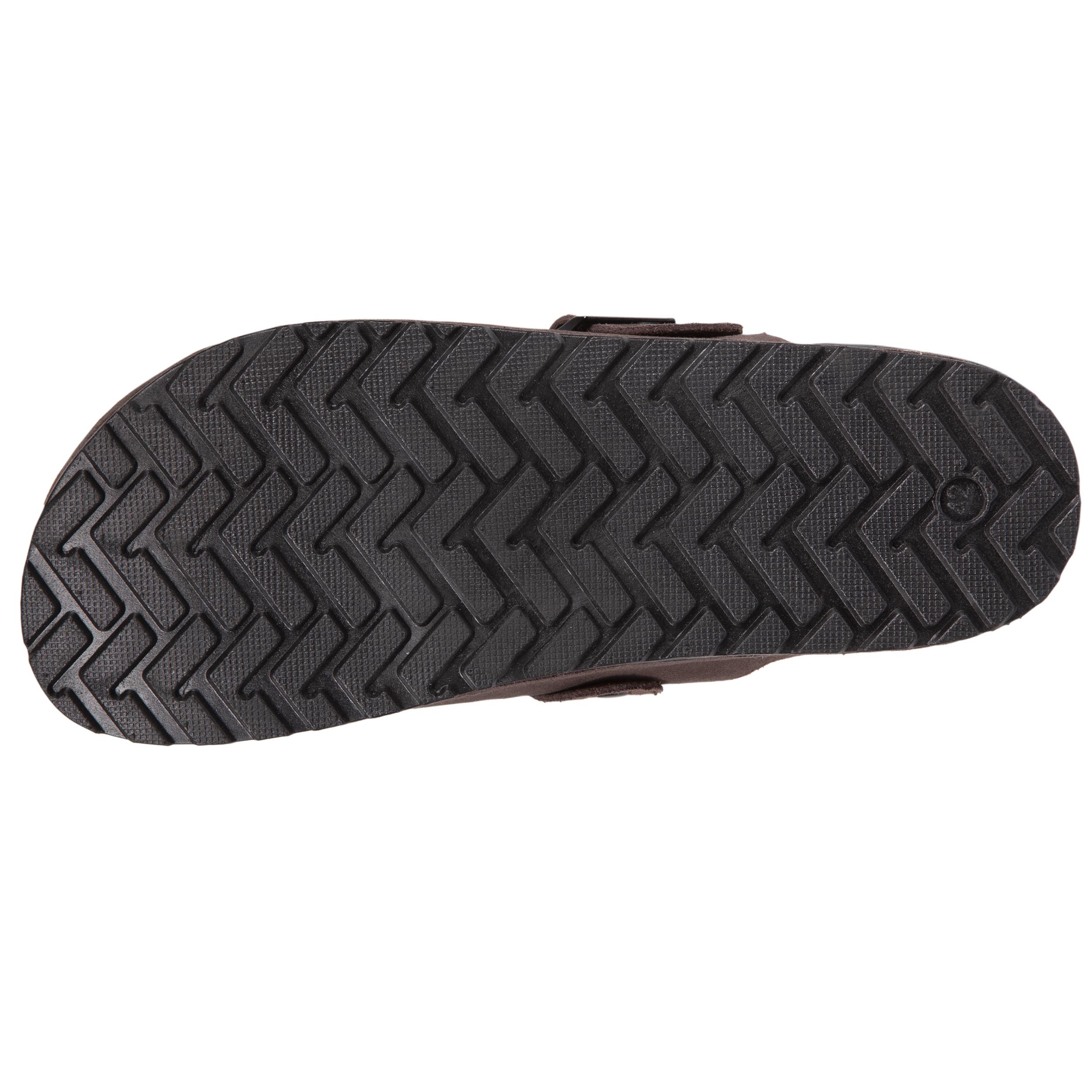 isotoner-mules-sabots-cuir-homme-chocolat-li-ge image 5