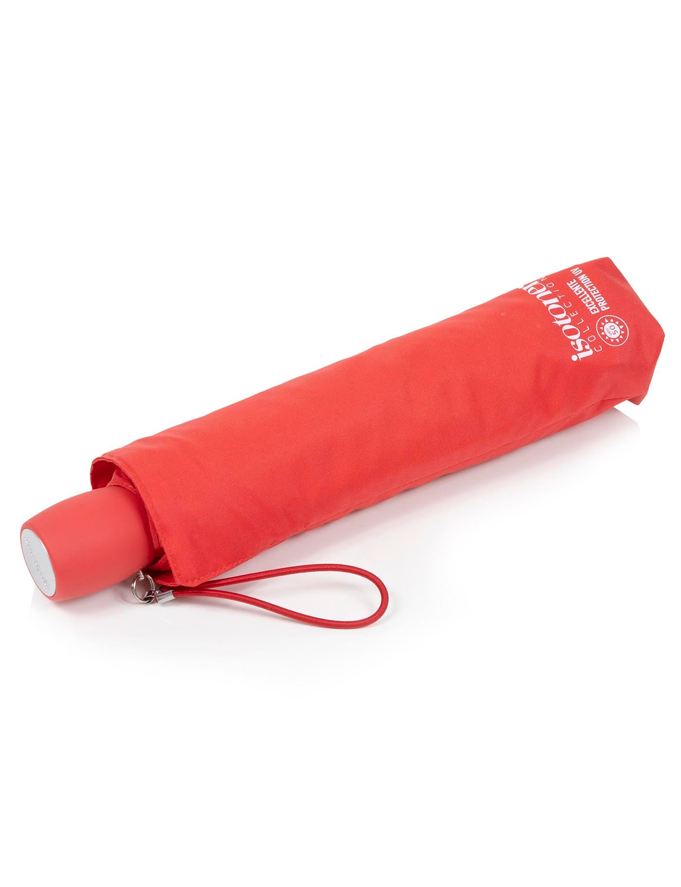 isotoner-parapluie-ombrelle-rouge-corail-upf50-pliant image 6