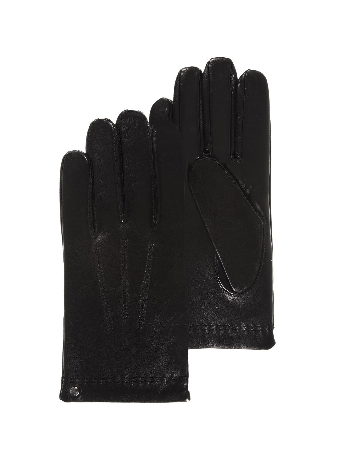 isotoner-gants-homme-cuir-cachemire-soie-noir image 6