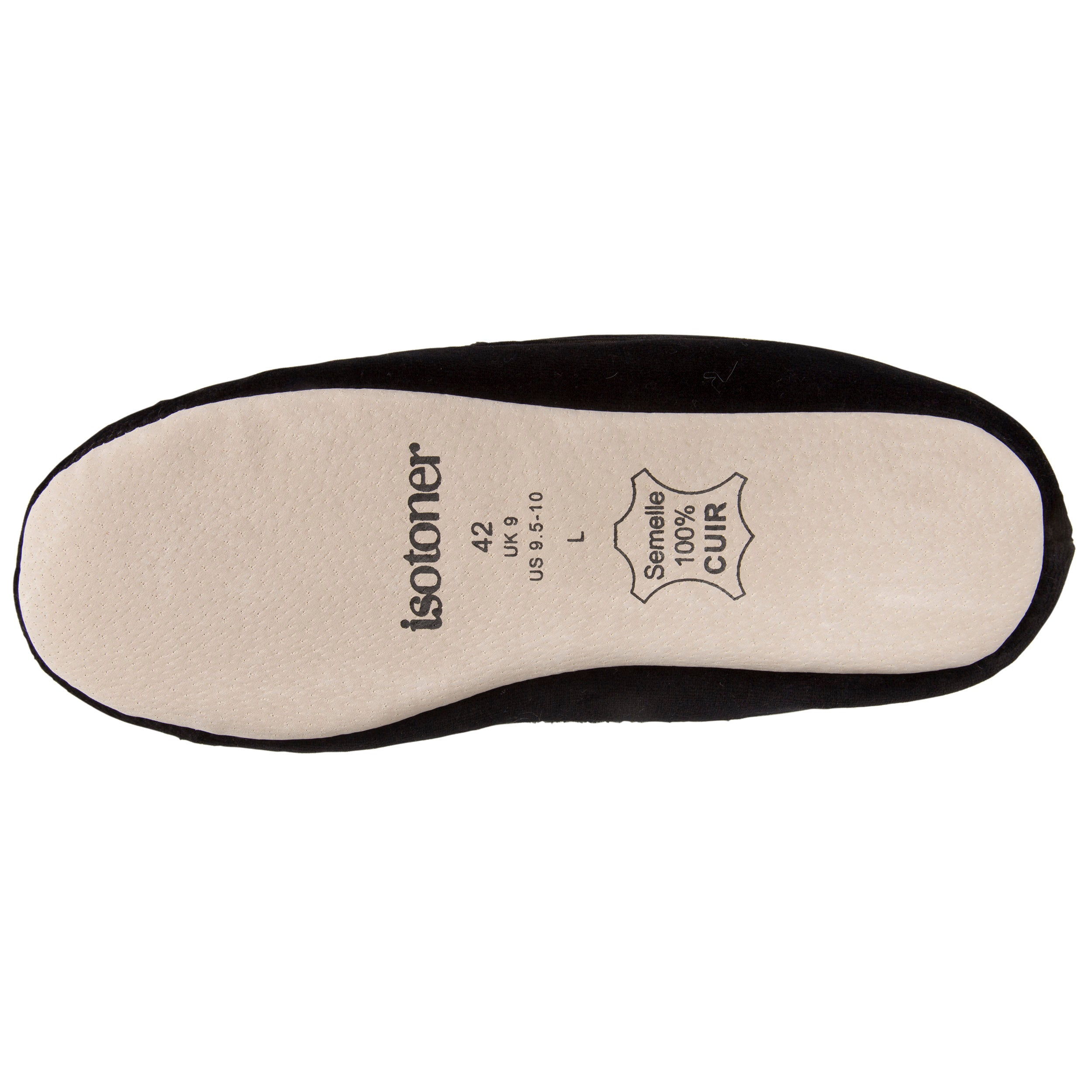 isotoner-chaussons-mocassins-homme-brod-s-noir image 5