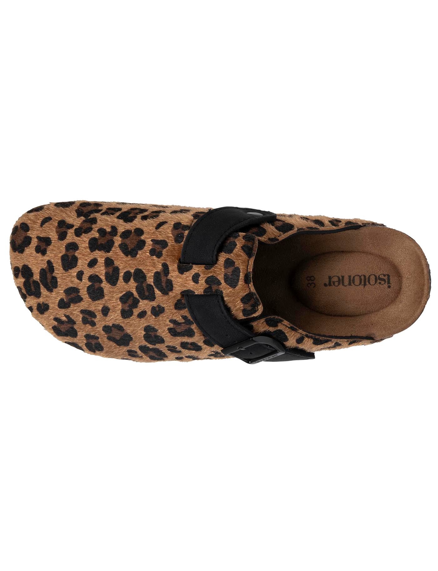 isotoner-mules-sabots-femme-l-opard-noir-confort-xtra-flex image 7