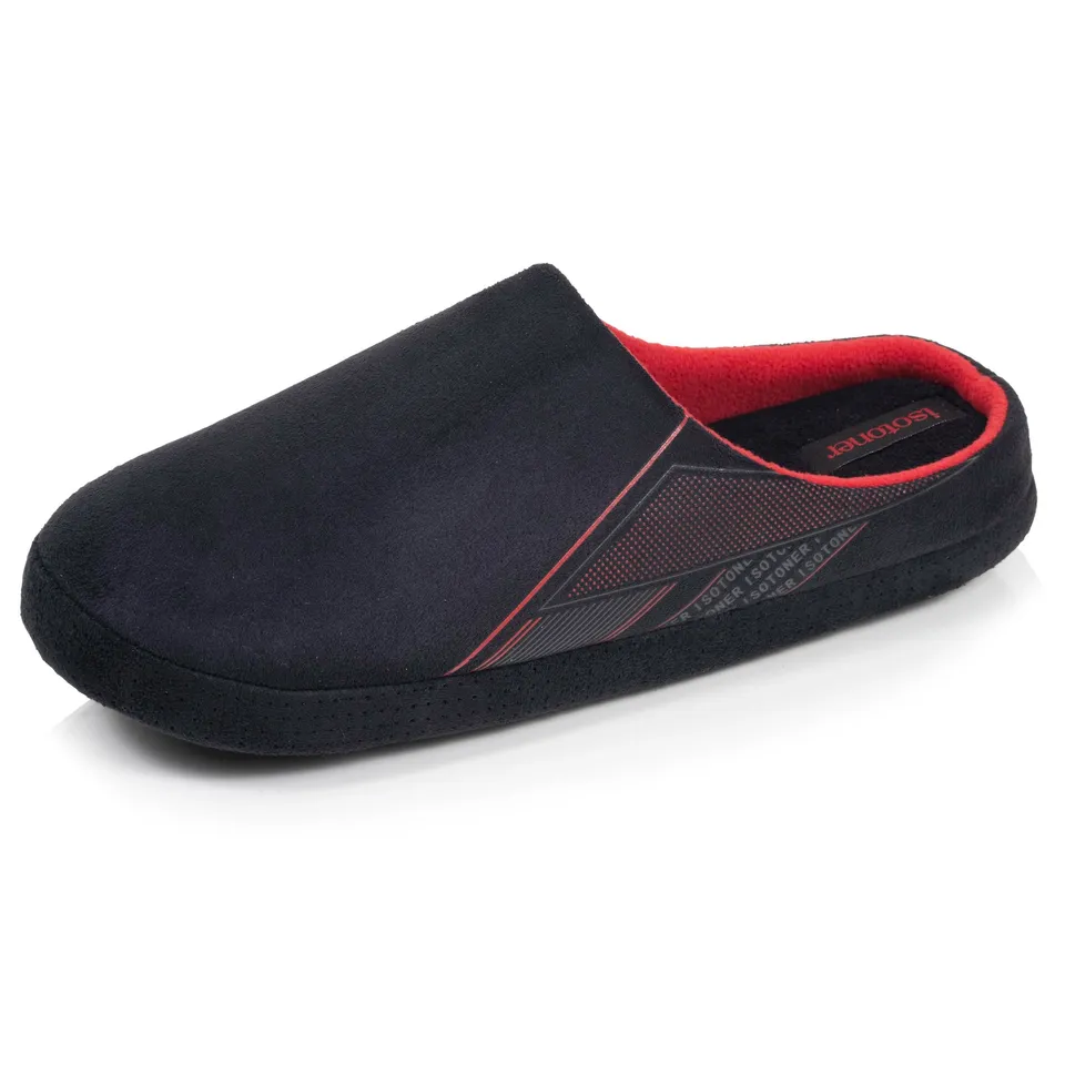 isotoner-chaussons-mules-homme-su-dine-noir image 1