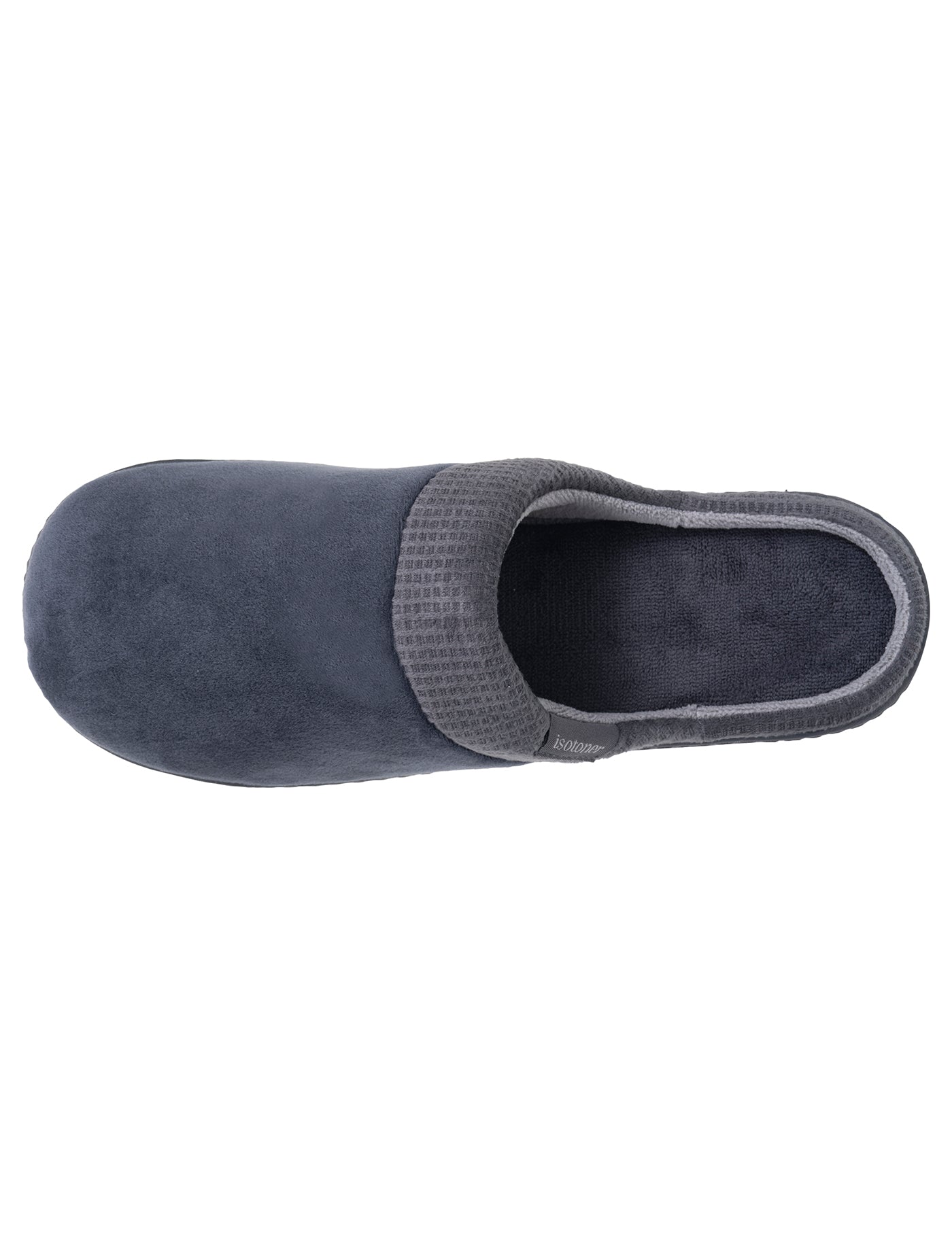 isotoner-chaussons-mules-homme-carr-s-gris-ergonomiques image 7