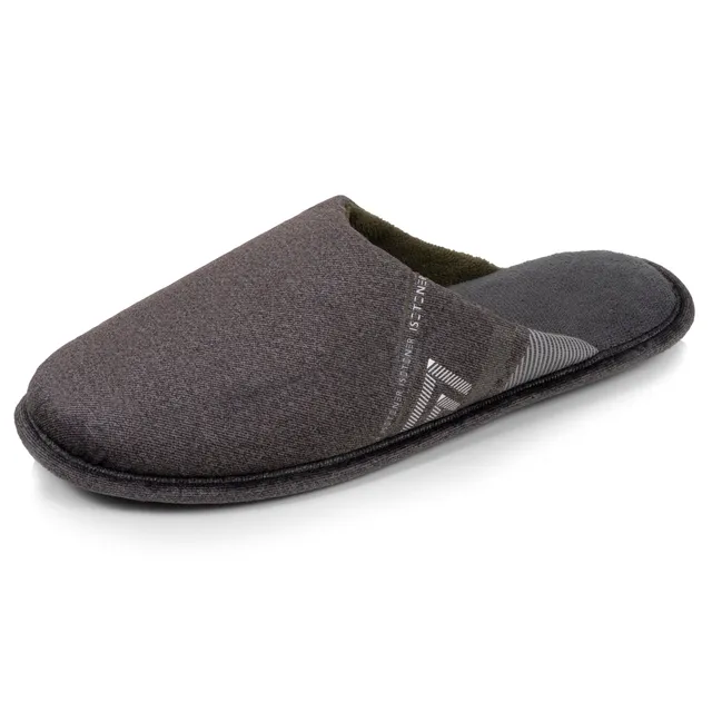isotoner-chaussons-mules-plates-gris-chin-homme image 1