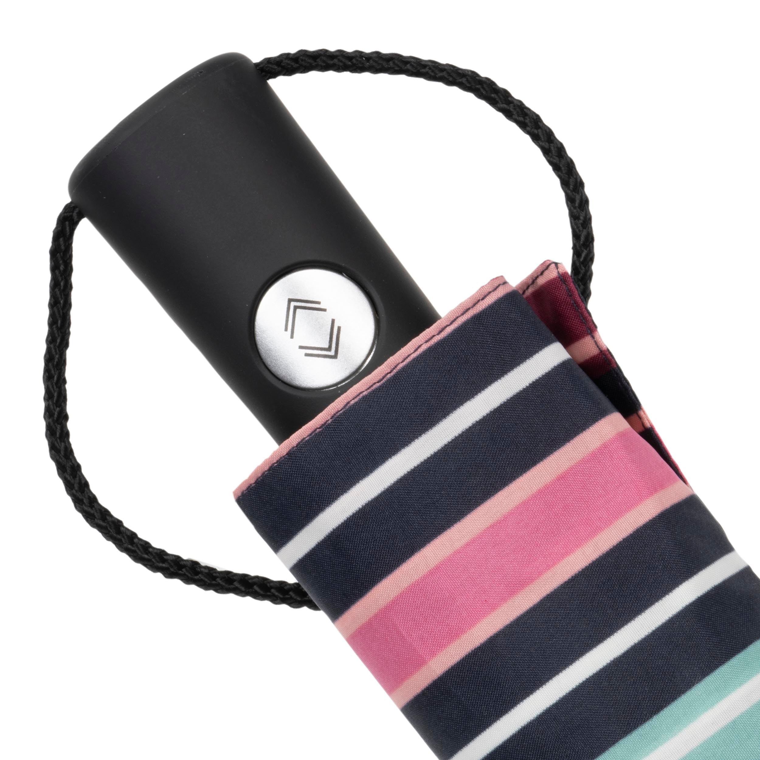 isotoner-parapluie-auto-rayures-blush-ultra-d-perlant image 5