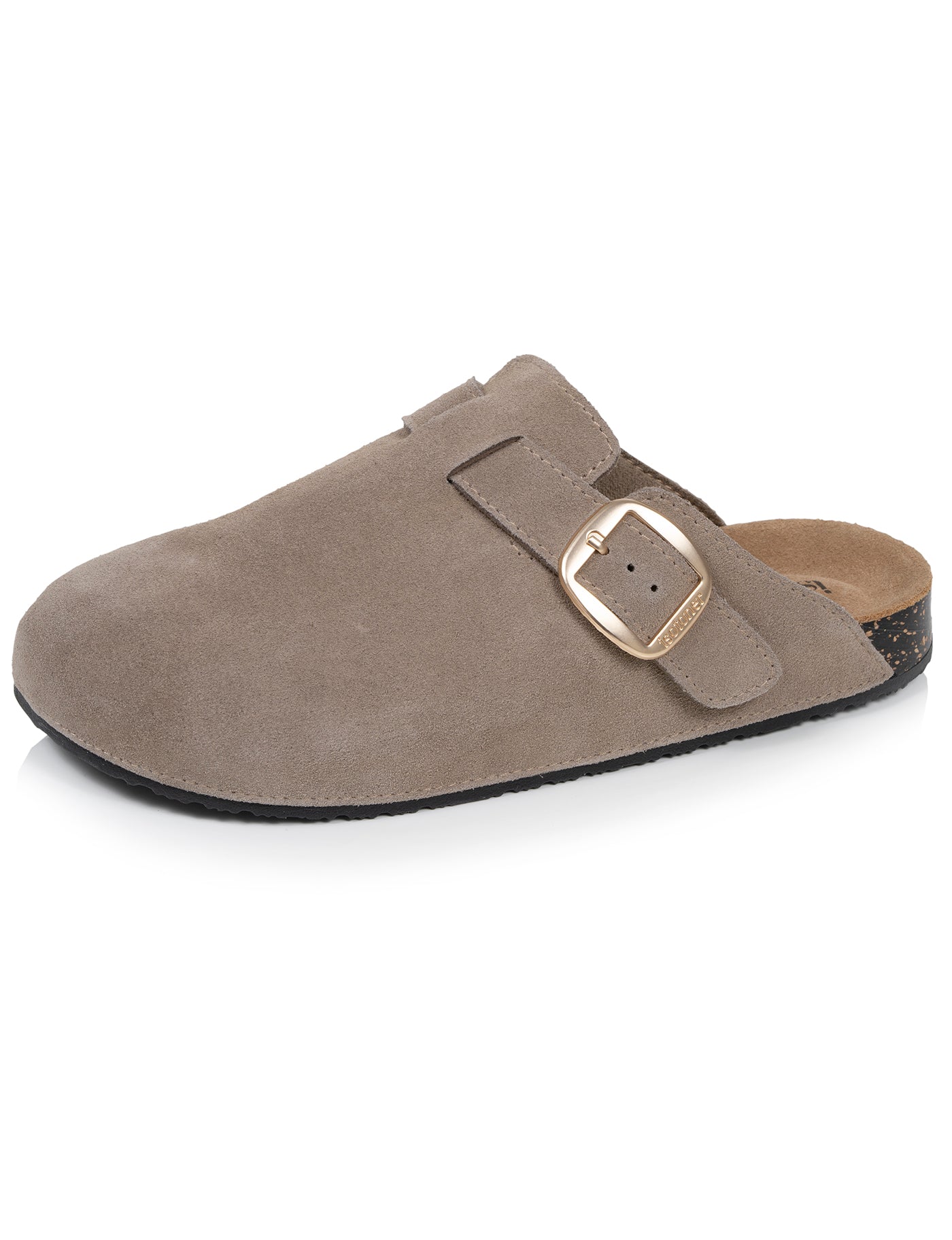 isotoner-mules-sabots-femme-cuir-taupe-everywear image 6