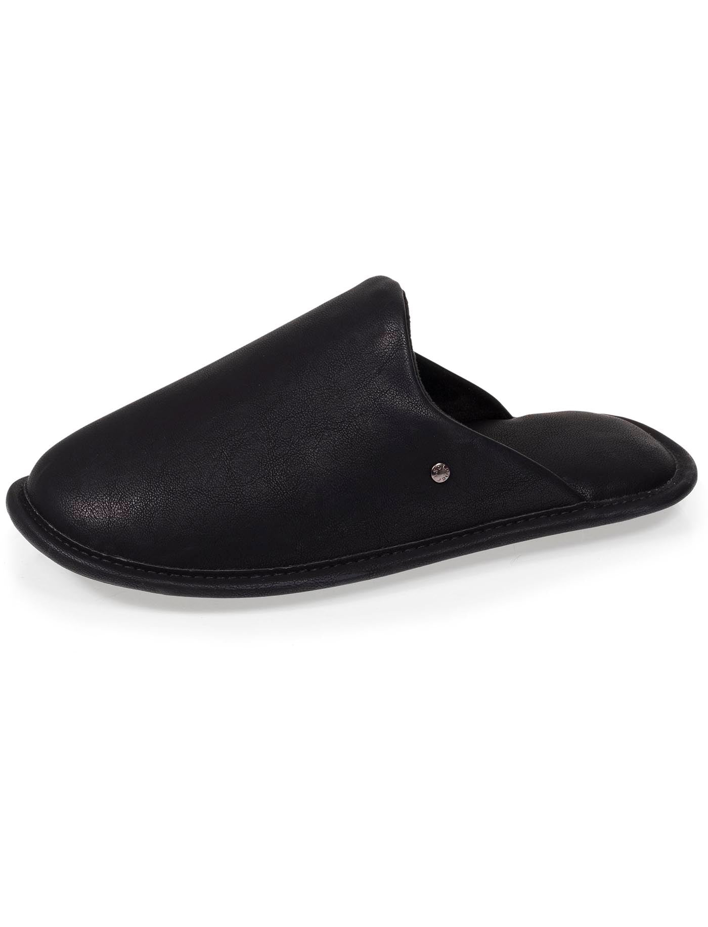 isotoner-chausson-mules-homme-cuir-synth-tique-noir image 6