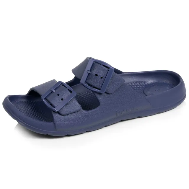 isotoner-mules-claquettes-homme-ajustable-marine image 1