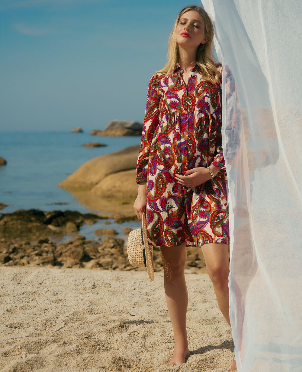 cache-c-ur-robe-chemisier-de-grossesse-et-d-allaitement-soledad-multicolore image 1