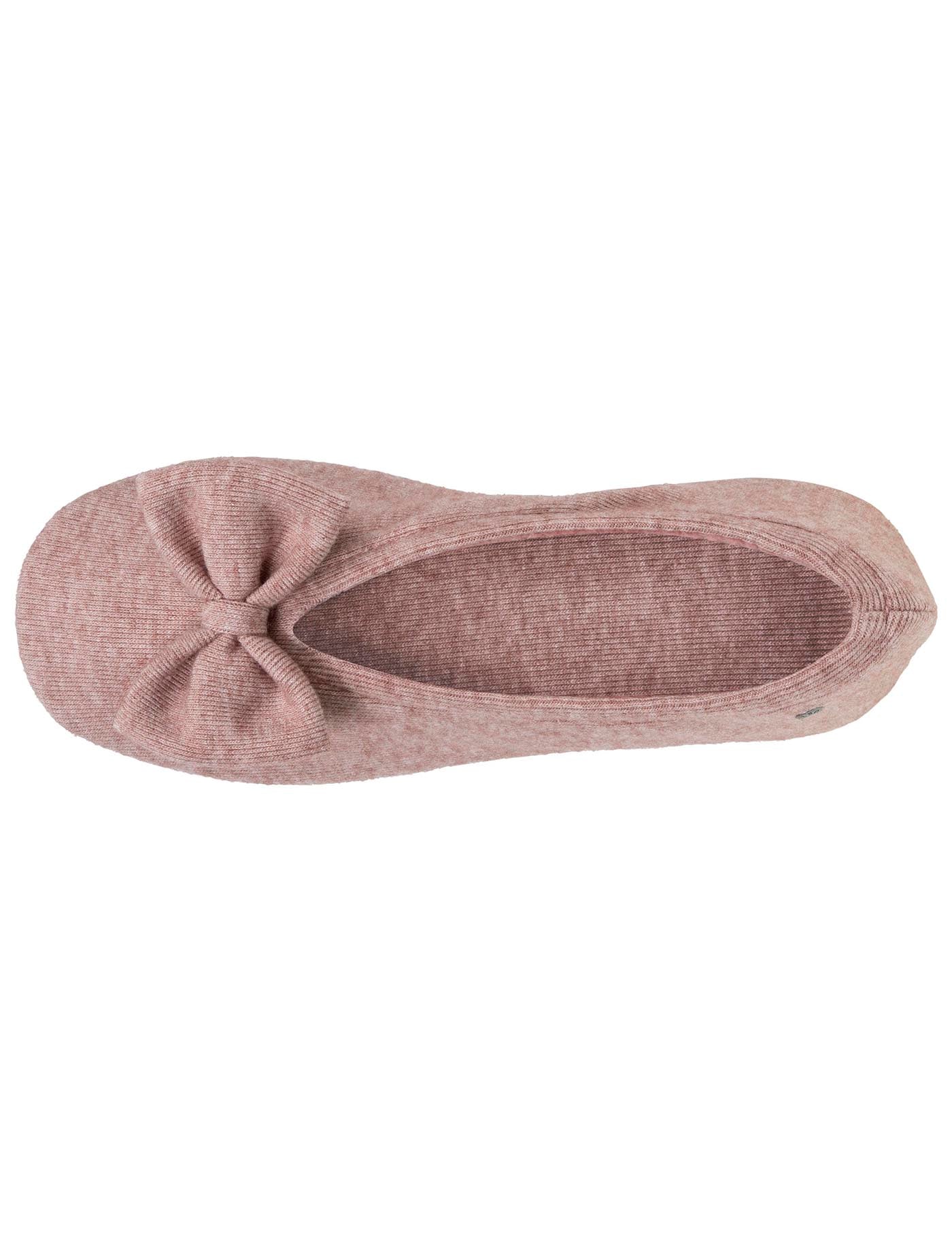 isotoner-chaussons-ballerines-femme-rose-chin-maille image 7