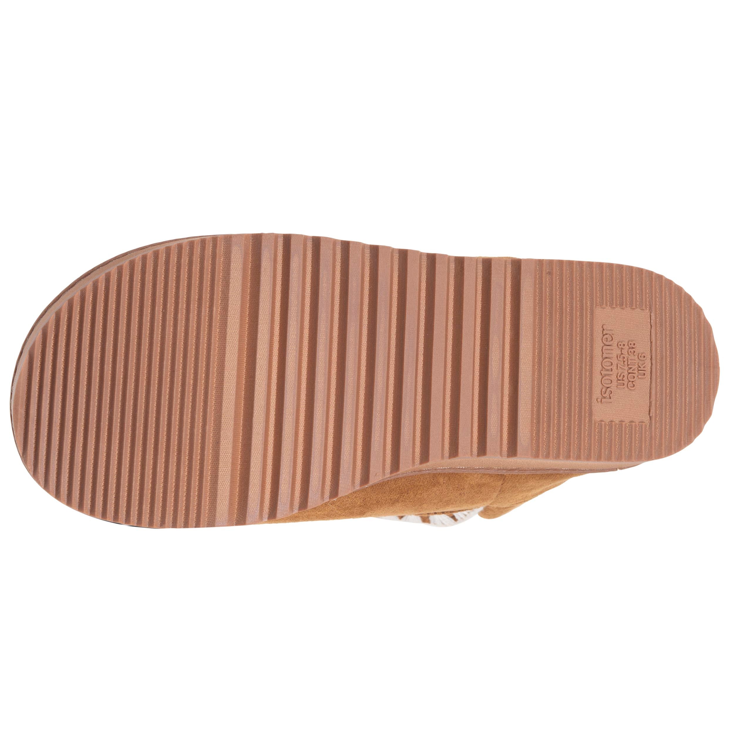 isotoner-chaussons-bottillons-femme-camel-broderies image 5