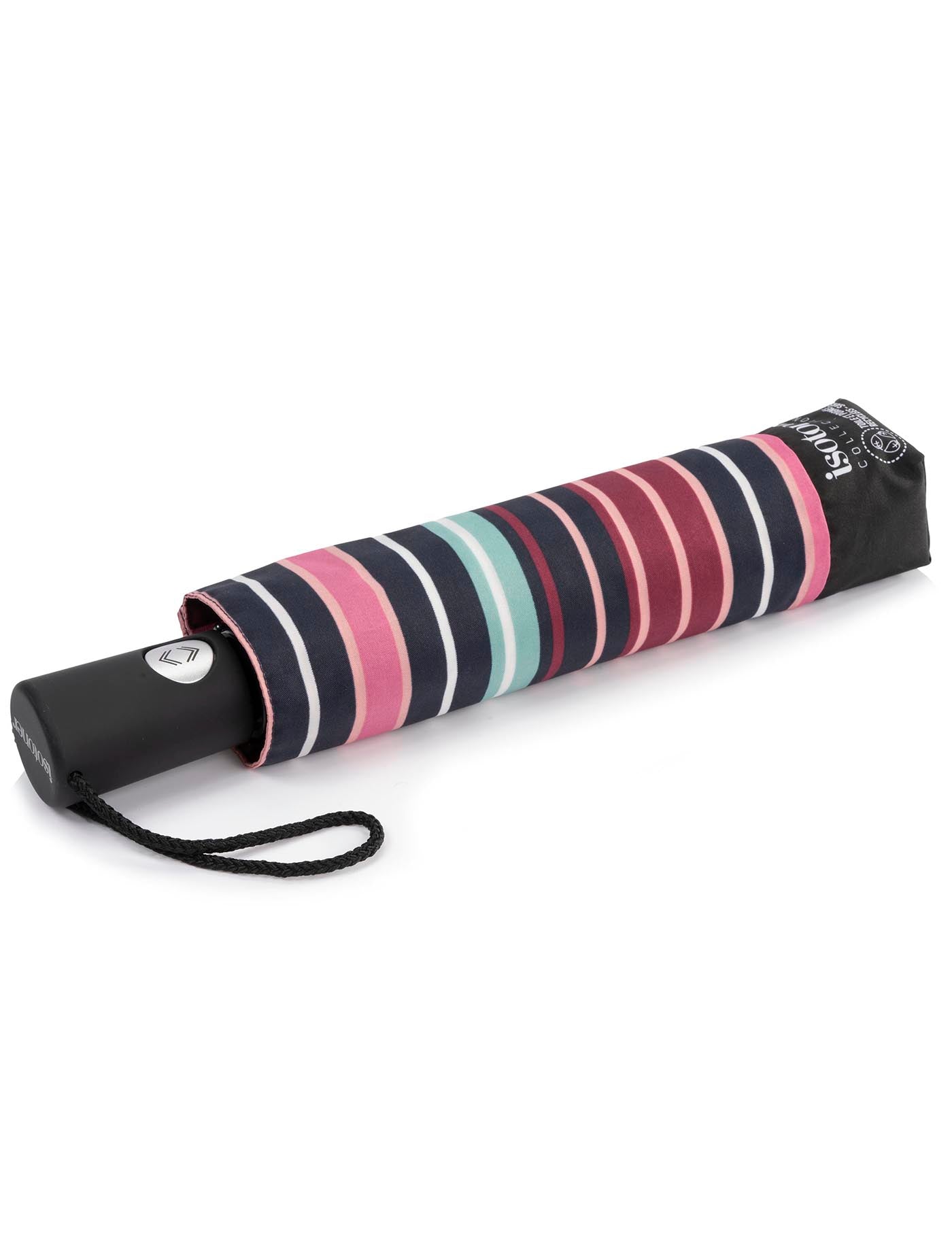 isotoner-parapluie-auto-rayures-blush-ultra-d-perlant image 6