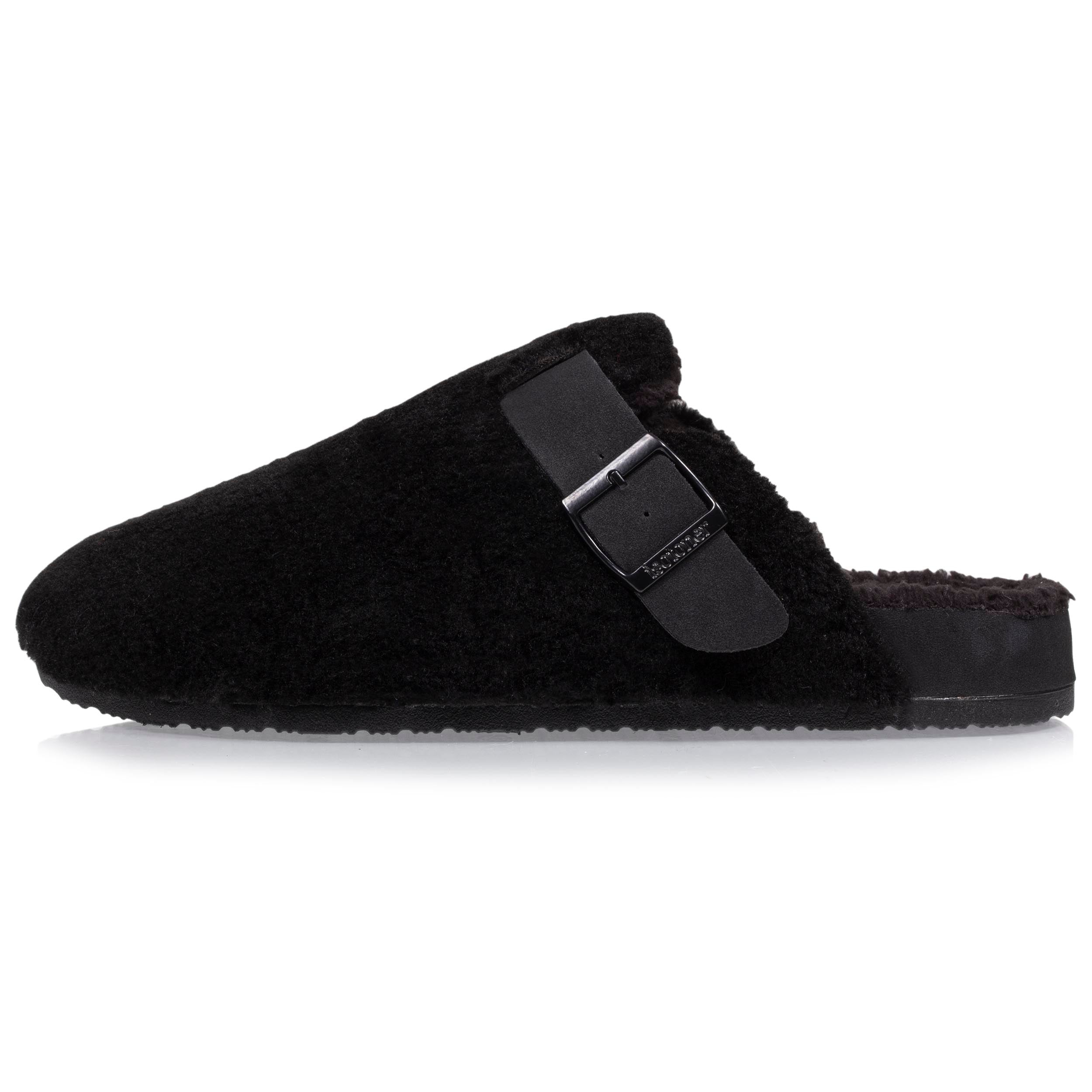 isotoner-chaussons-mules-sabot-homme-noir-sherpa-everywear image 3