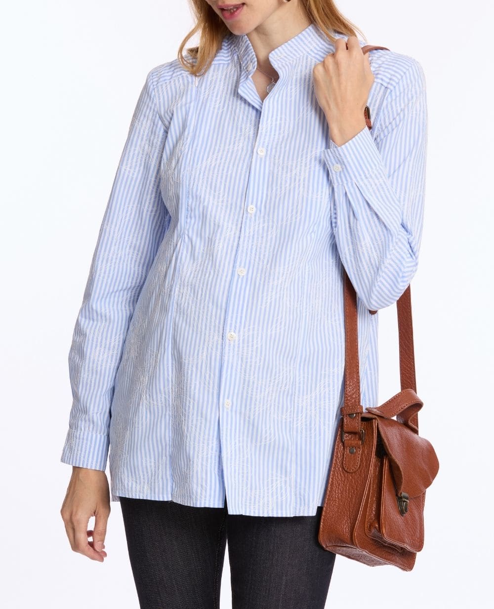 cache-c-ur-chemise-liquette-de-grossesse-et-d-allaitement-camille-bleu image 2