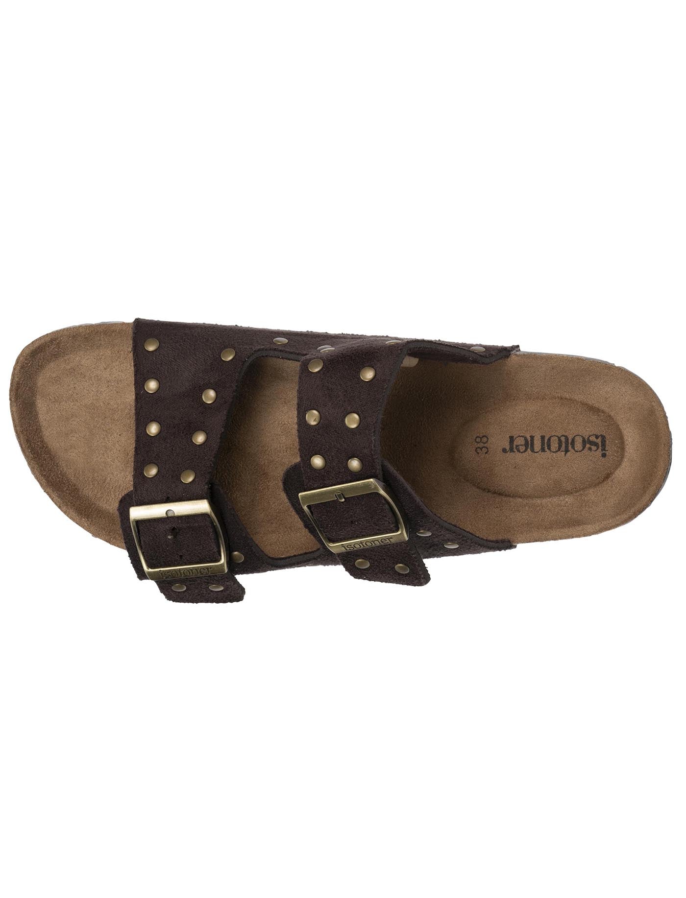isotoner-mules-sandales-femme-double-bride-chocolat image 7