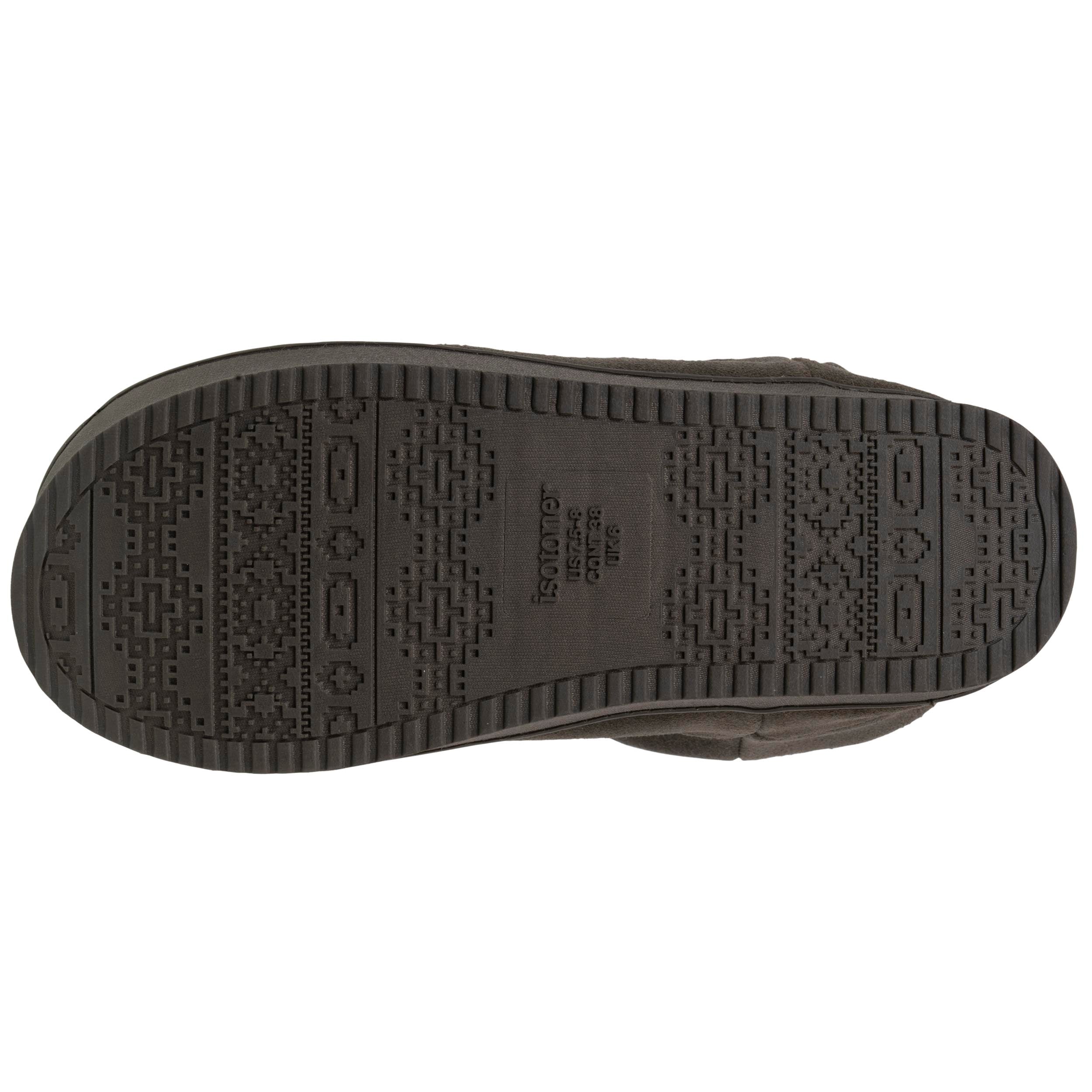 isotoner-chaussons-bottillons-cuir-femme-kaki image 4
