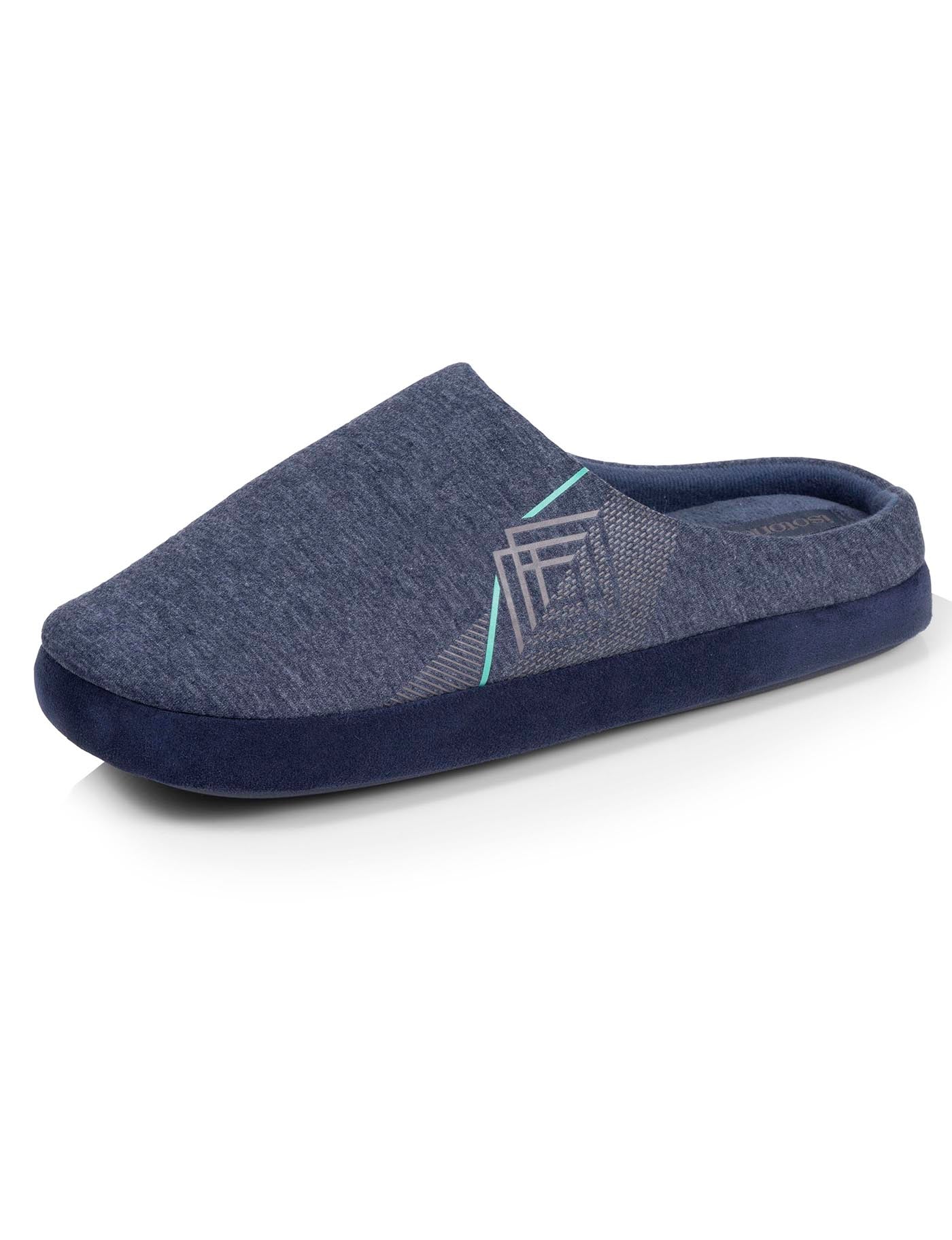 isotoner-chaussons-mules-homme-marine-chin-diamant image 6