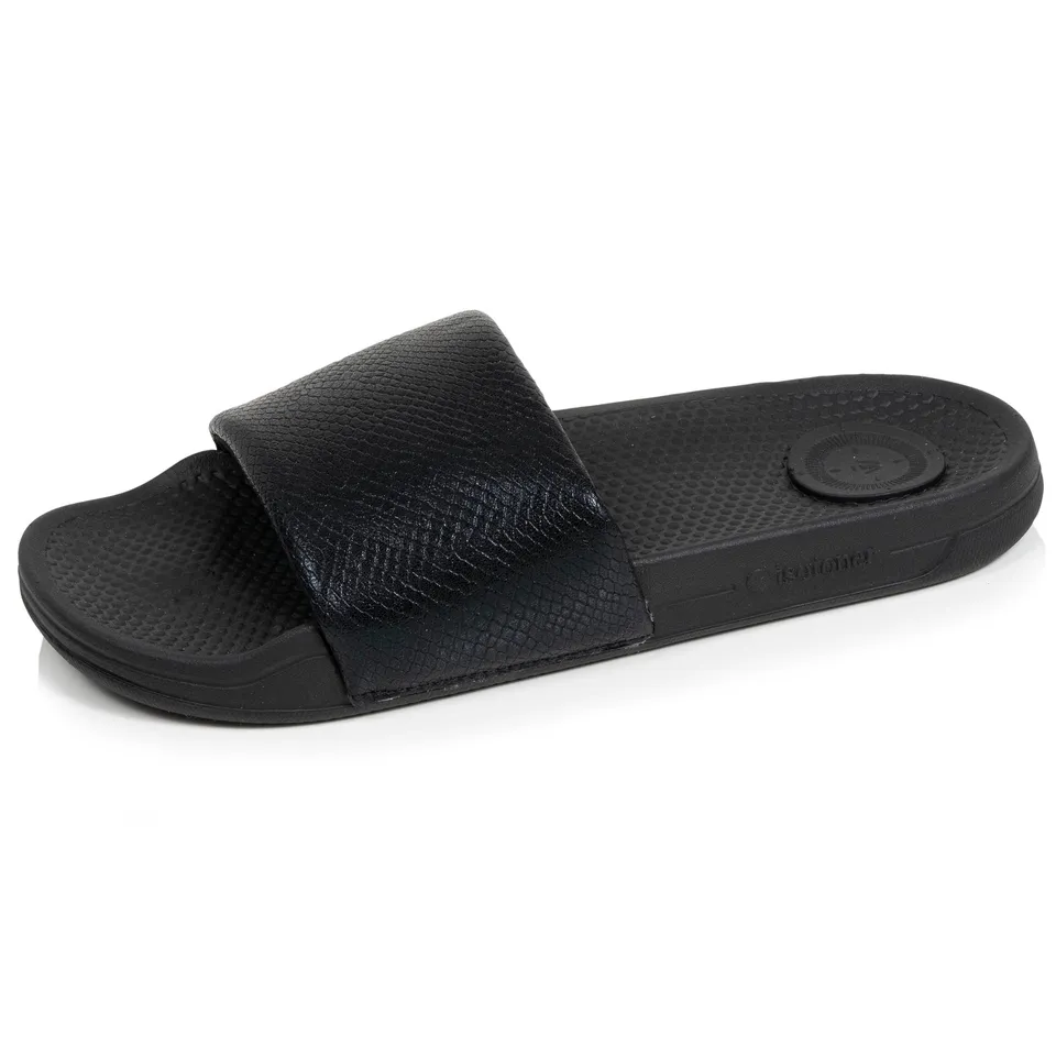 isotoner-mules-claquettes-femme-everywear-noir-serpent image 1