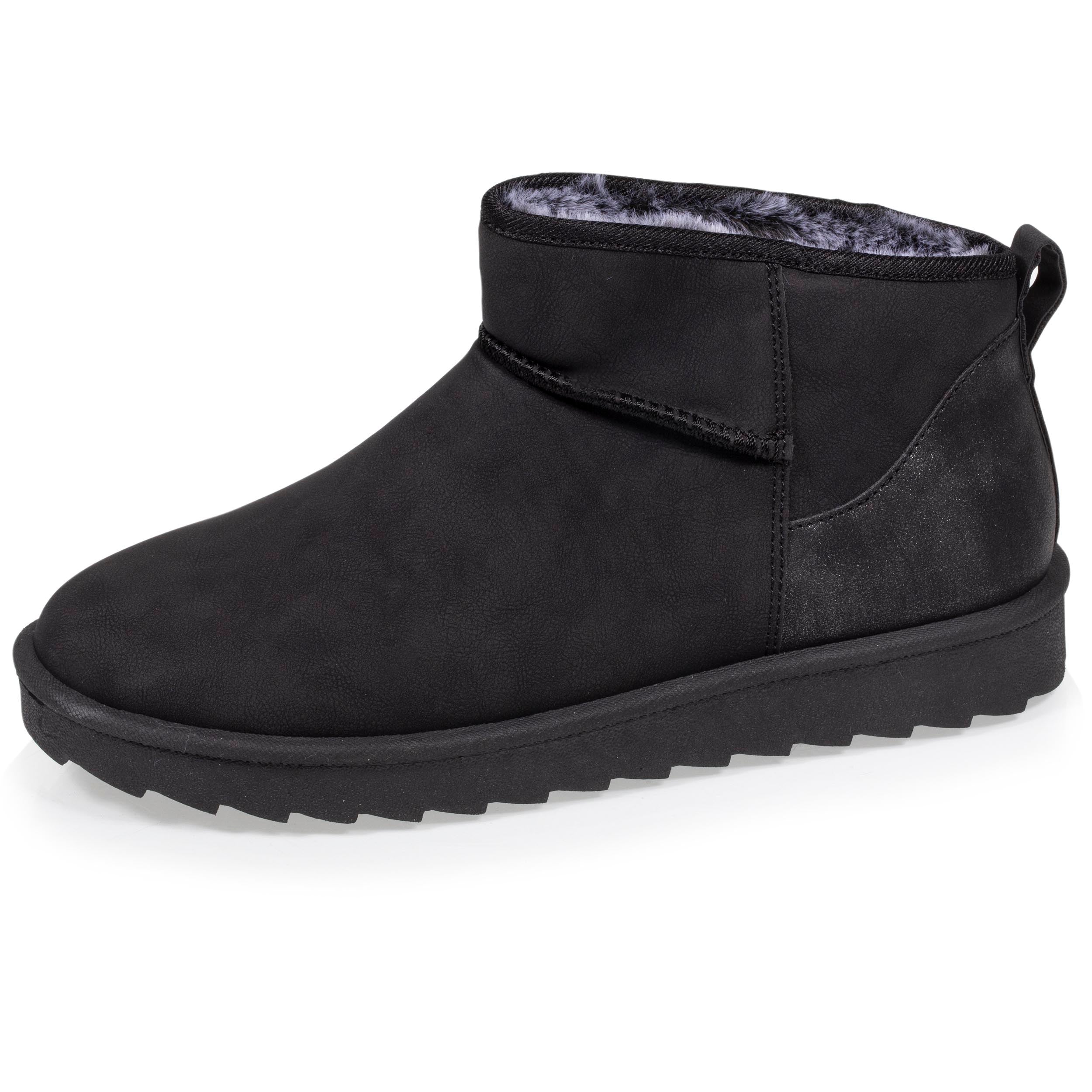 isotoner-bottines-basses-femme-fourr-e-noir image 1