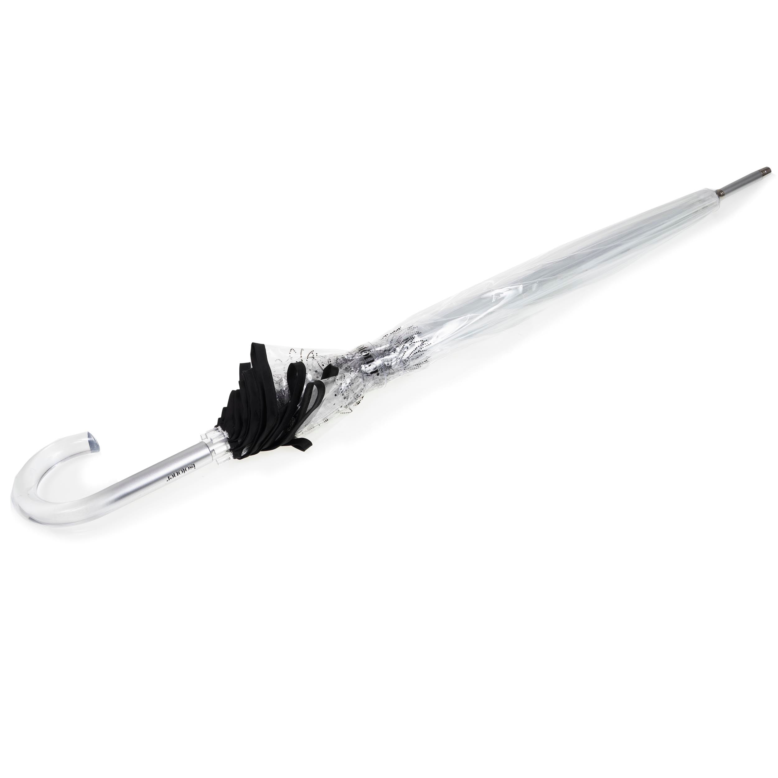 isotoner-parapluie-cloche-transparent-pvc-h-ron-cendr image 2