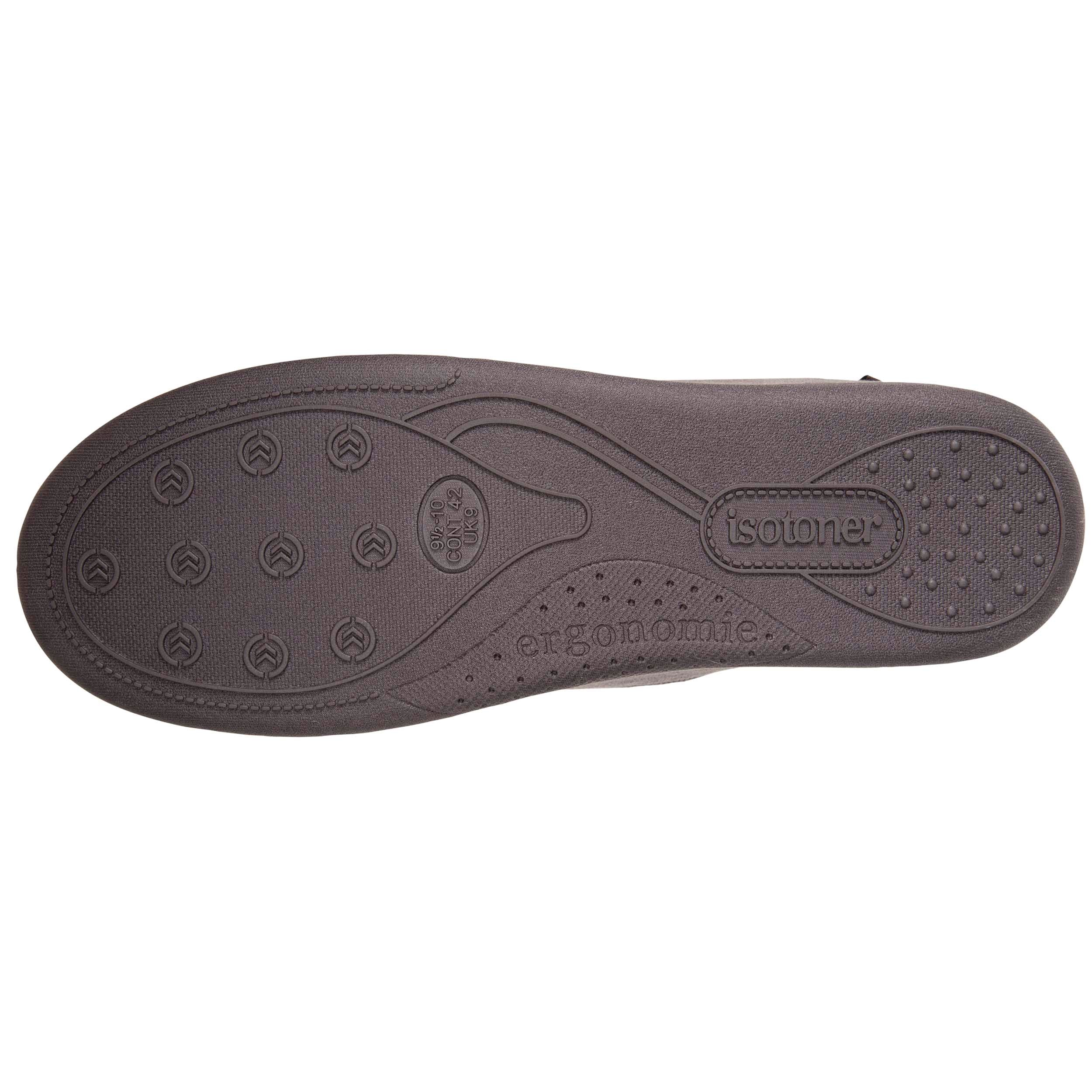 isotoner-chaussons-mocassins-homme-gris-chevrons image 4