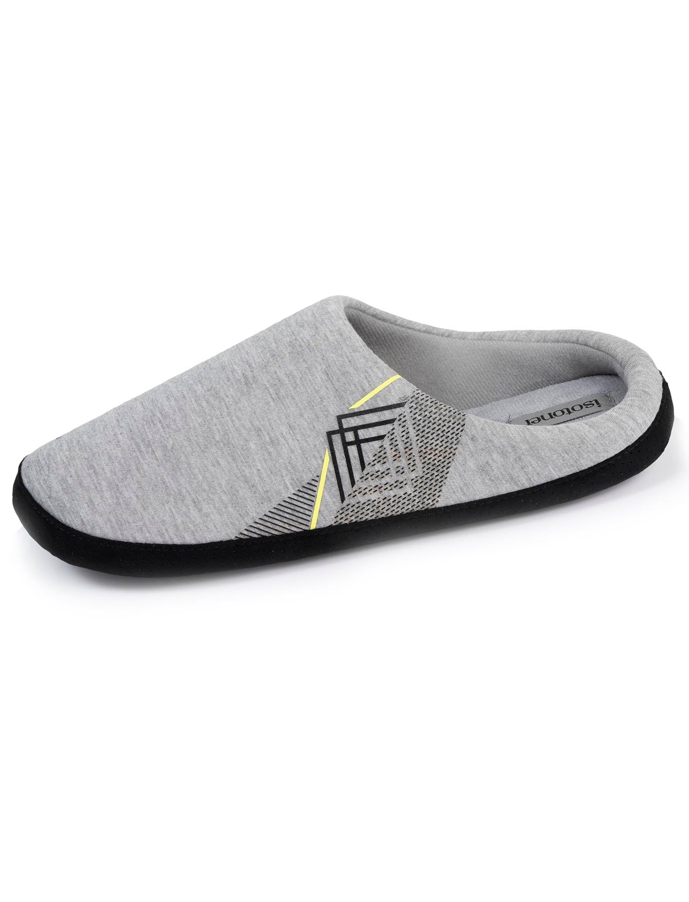 isotoner-chaussons-mules-homme-jersey-gris-fonc image 6