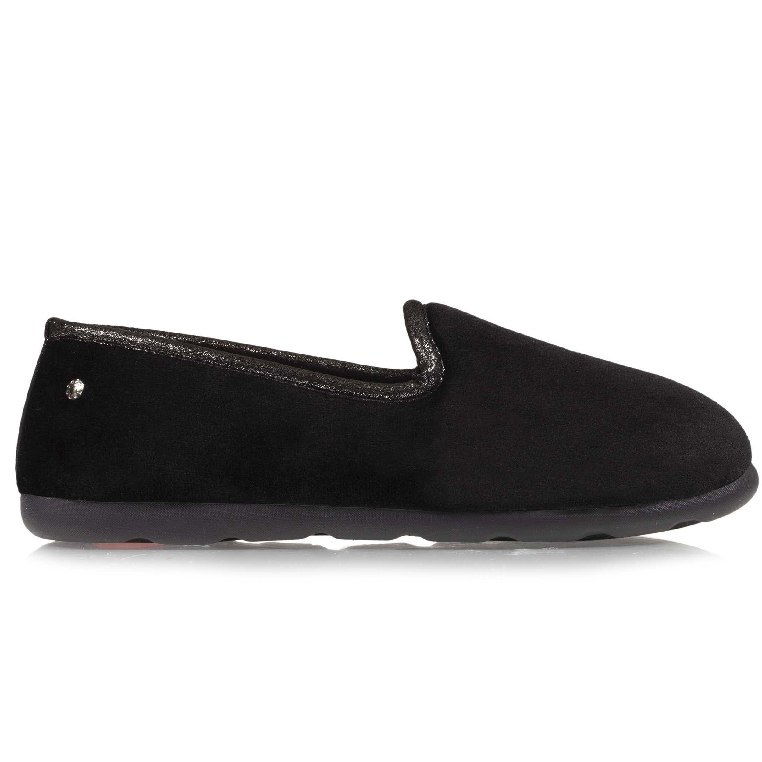 isotoner-chaussons-charentaises-femme-brillant-noir image 8
